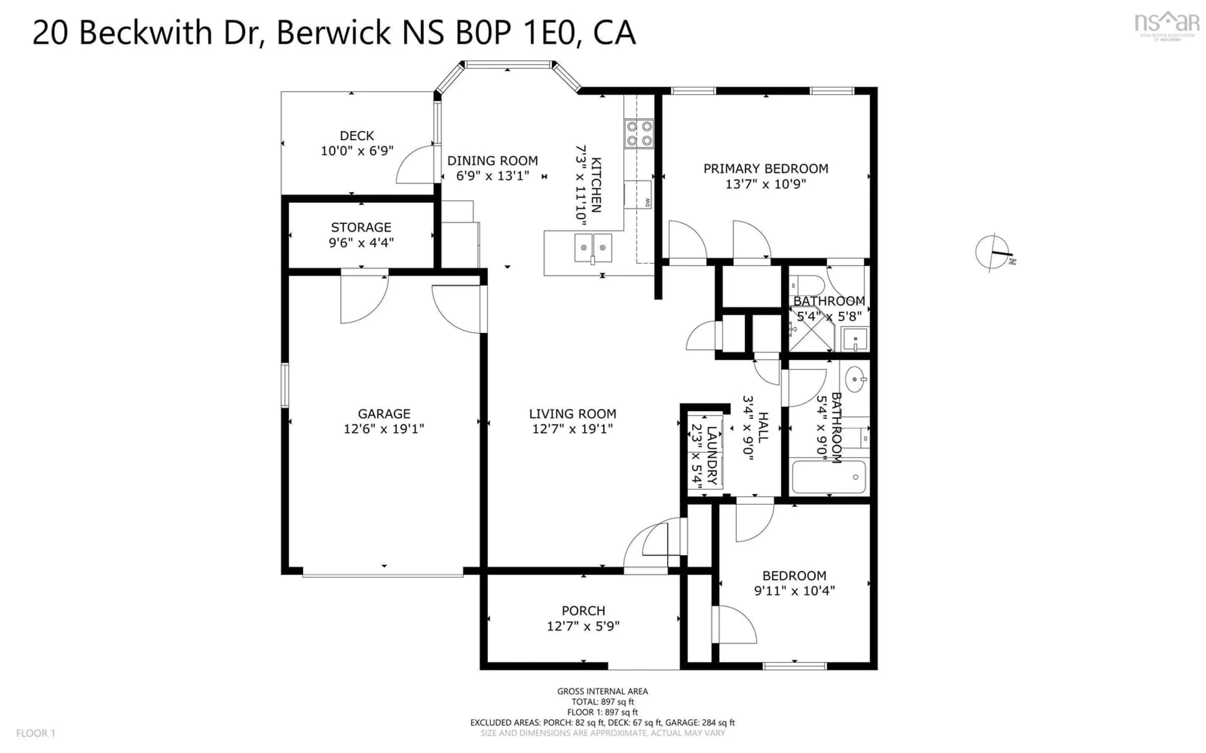 Floor plan for 20 Beckwith Dr, Berwick Nova Scotia B0P 1E0