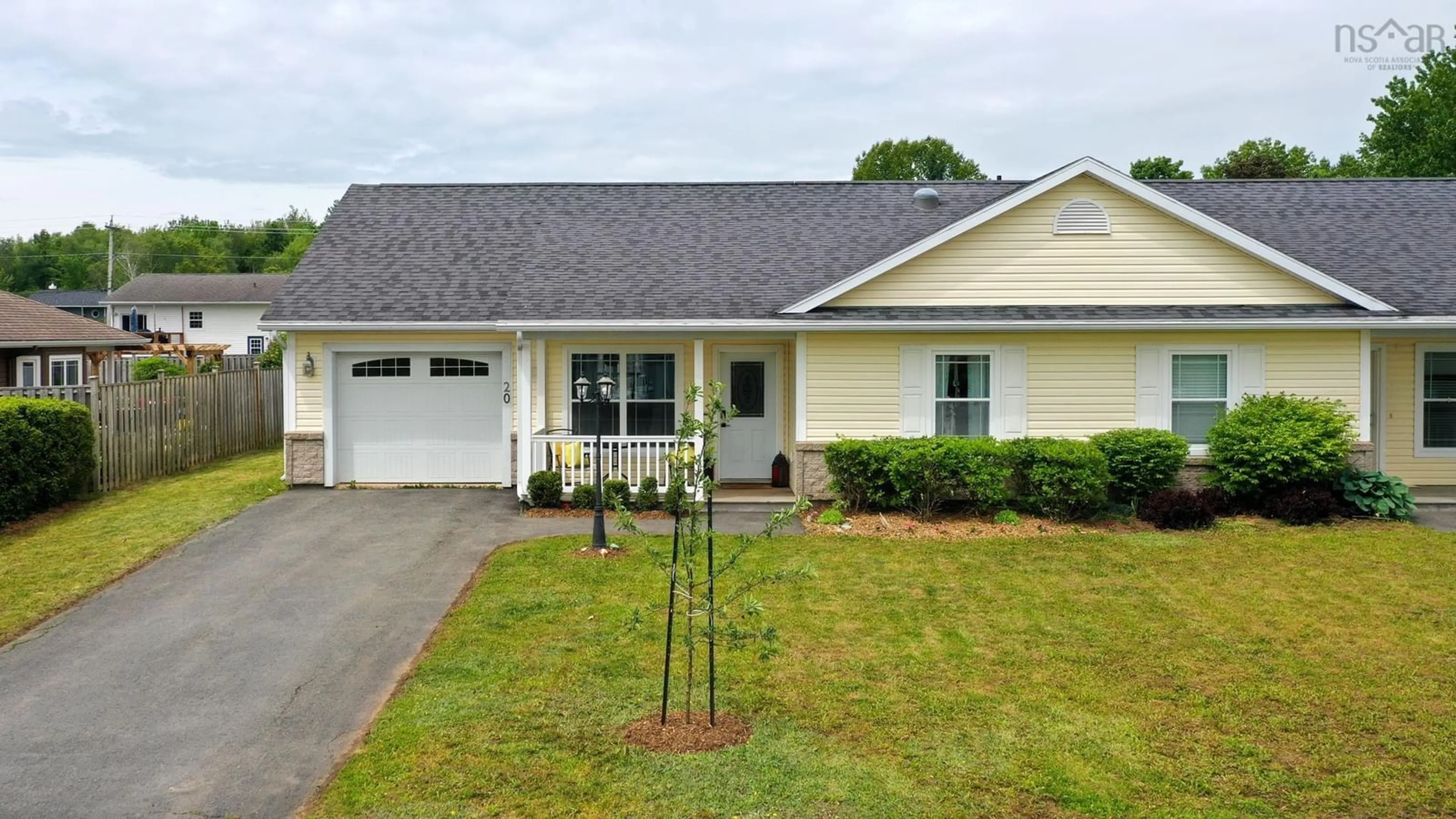 Home with vinyl exterior material, street for 20 Beckwith Dr, Berwick Nova Scotia B0P 1E0