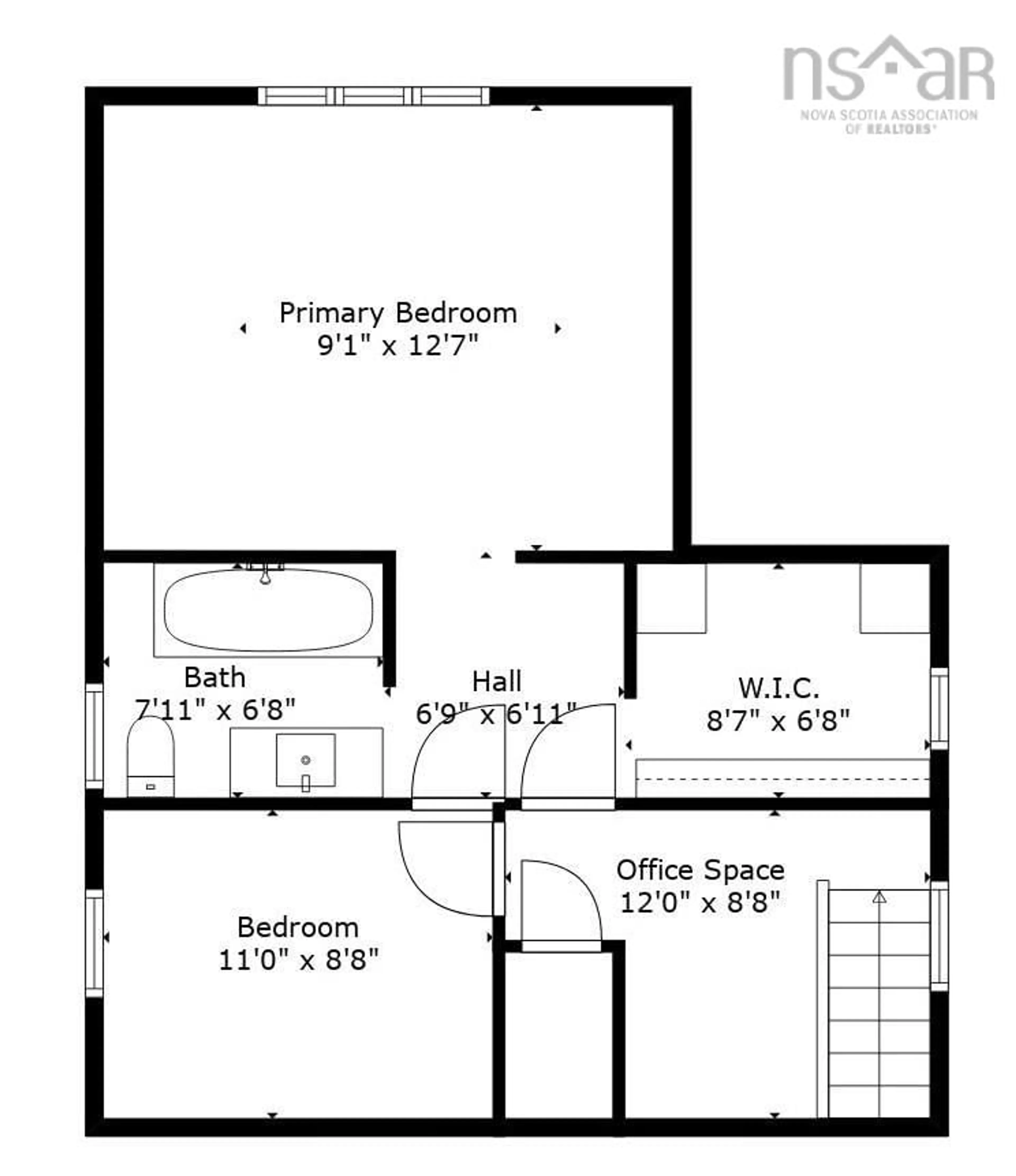 Floor plan for 7 Brook St, Bedford Nova Scotia B4A 2H4