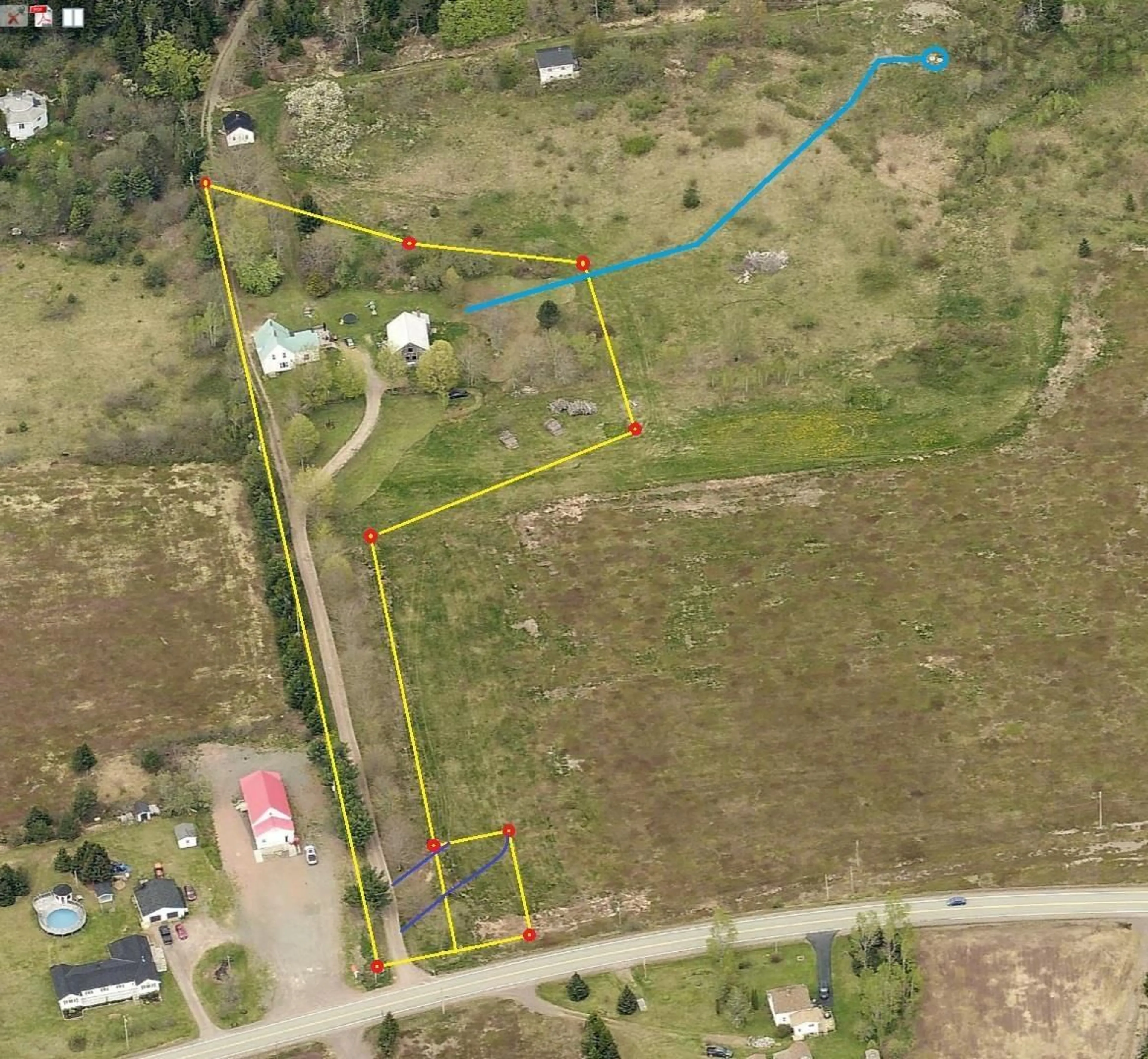 A pic from outside/outdoor area/front of a property/back of a property/a pic from drone, street for 44 Confederation Rd, Diligent River Nova Scotia B0M 1S0