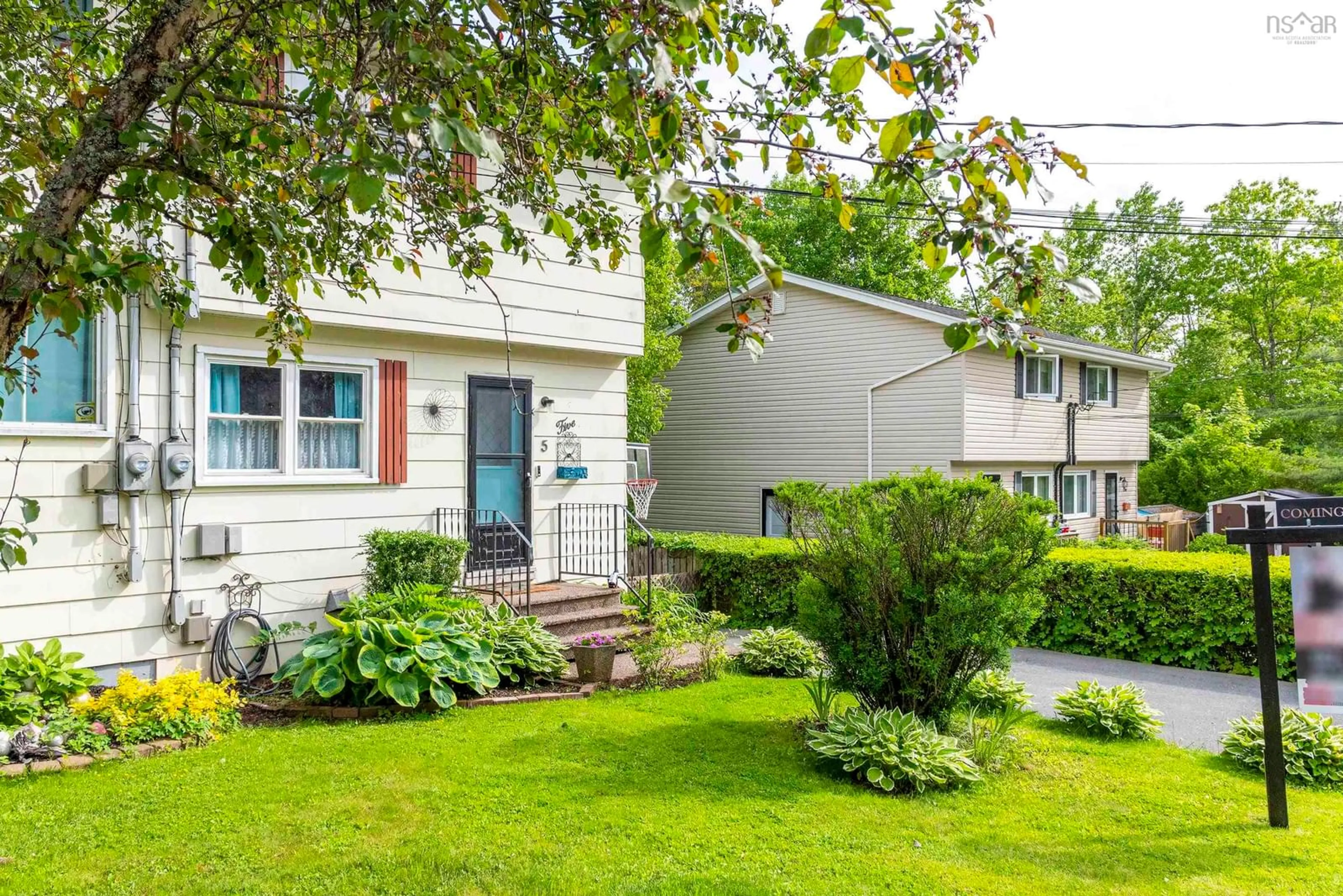 Home with vinyl exterior material, street for 5 Quaker Cres, Lower Sackville Nova Scotia B4C 2Z1