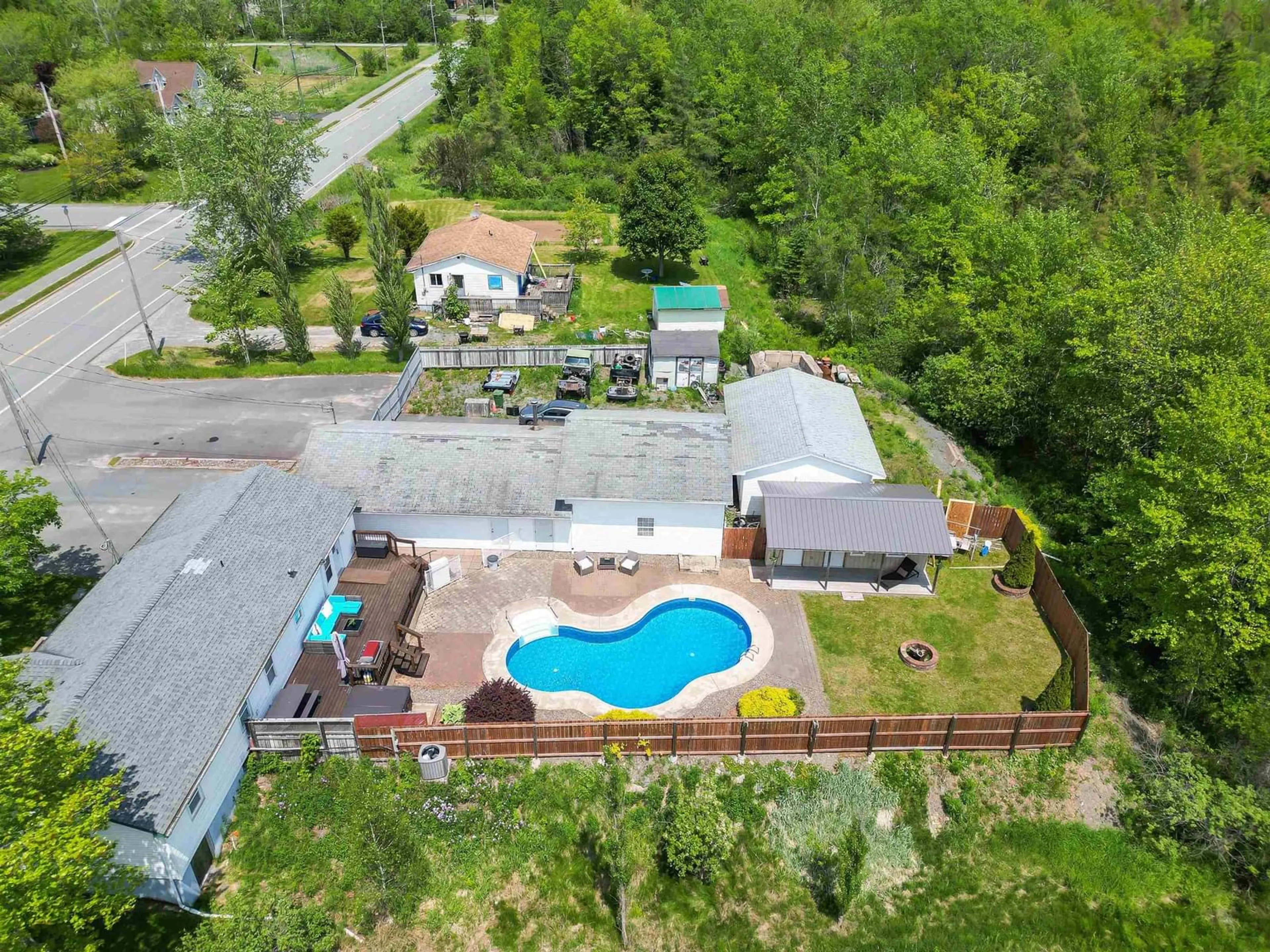 A pic from outside/outdoor area/front of a property/back of a property/a pic from drone, water/lake/river/ocean view for 953 Highway 2, Elmsdale Nova Scotia B2S 1M6