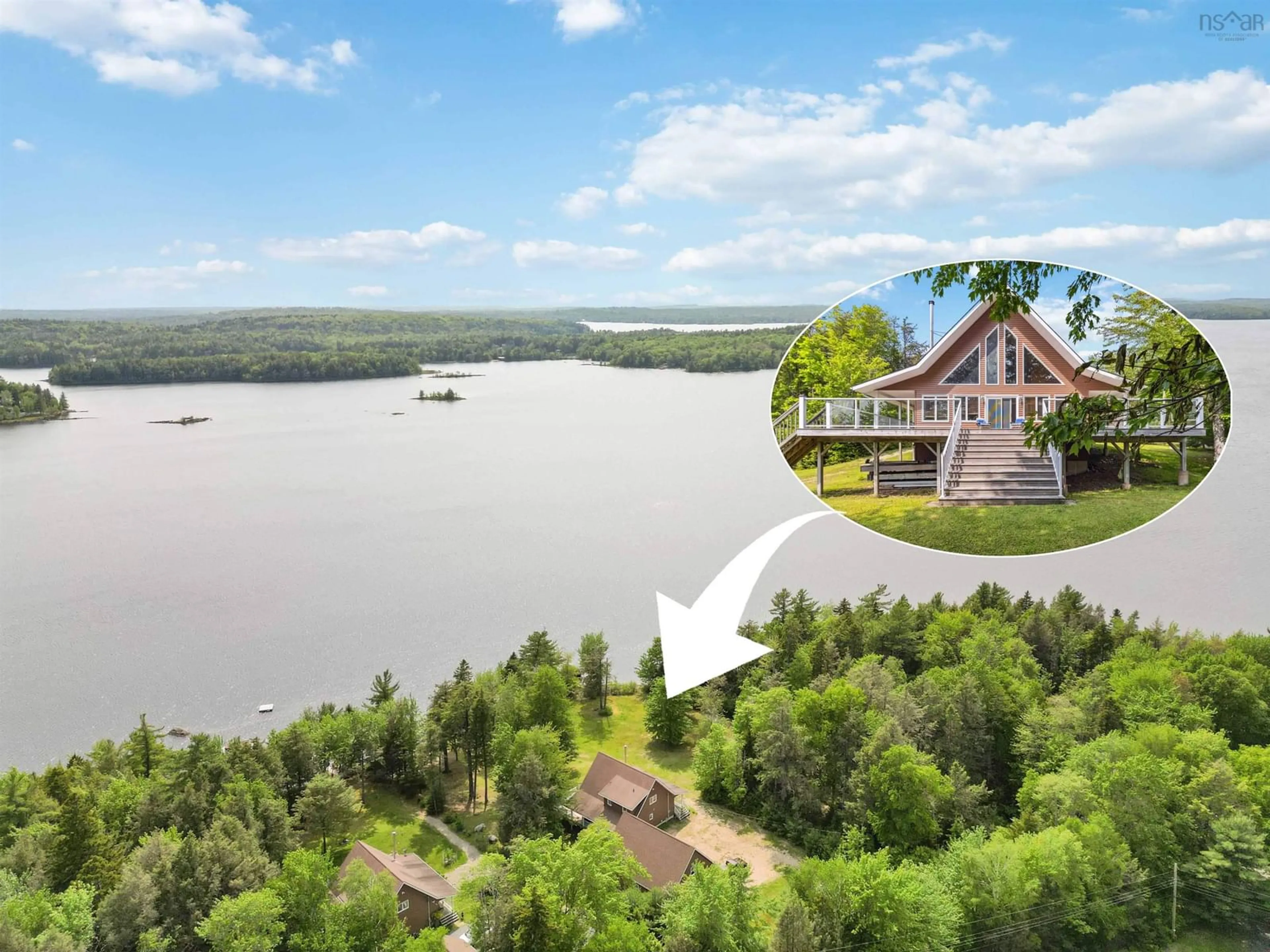 A pic from outside/outdoor area/front of a property/back of a property/a pic from drone, water/lake/river/ocean view for 436 Harry Freeman Rd, Labelle Nova Scotia B0T 1E0