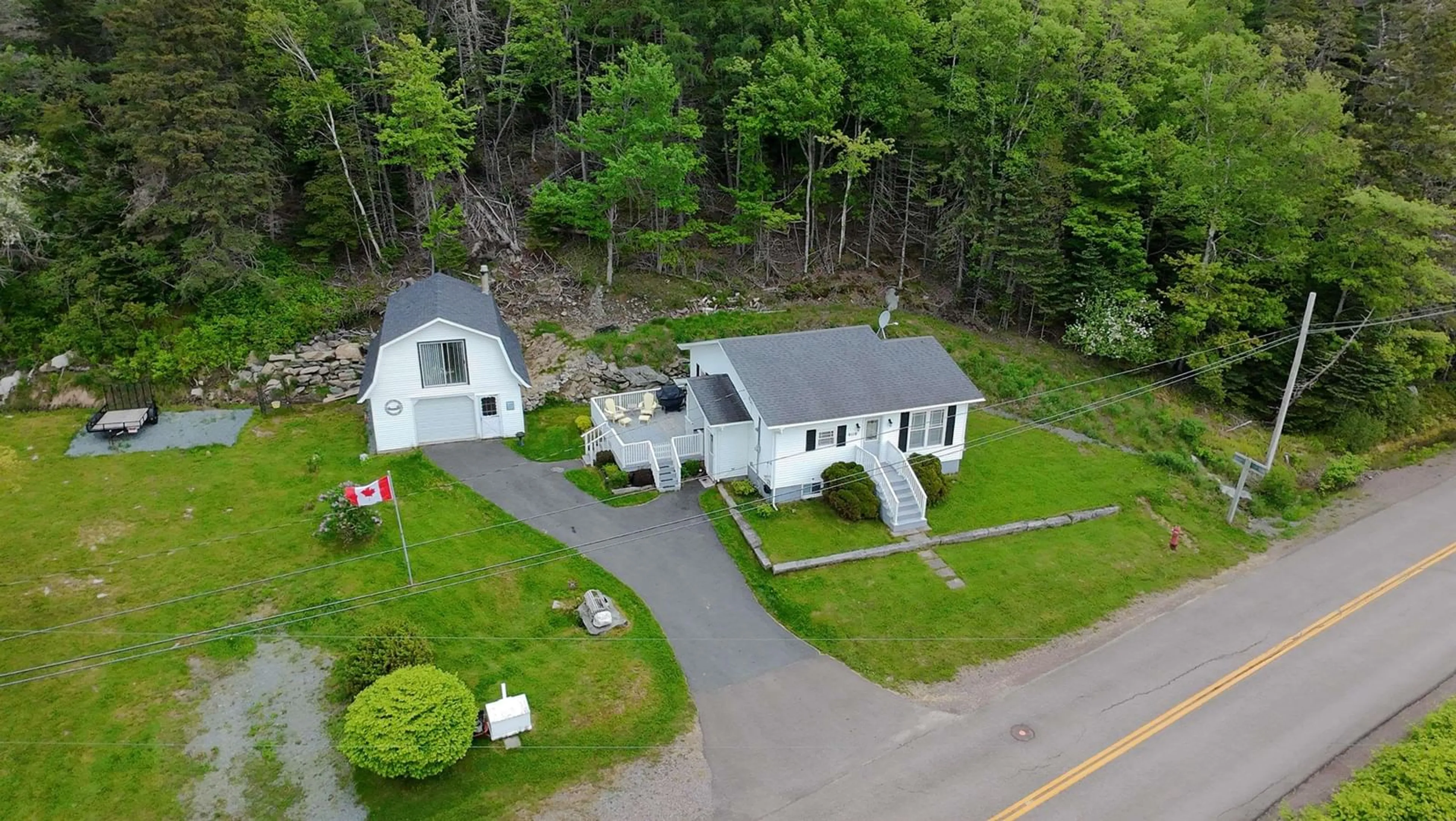 A pic from outside/outdoor area/front of a property/back of a property/a pic from drone, street for 4110 Sonora Road, Sherbrooke Nova Scotia B0J 3C0