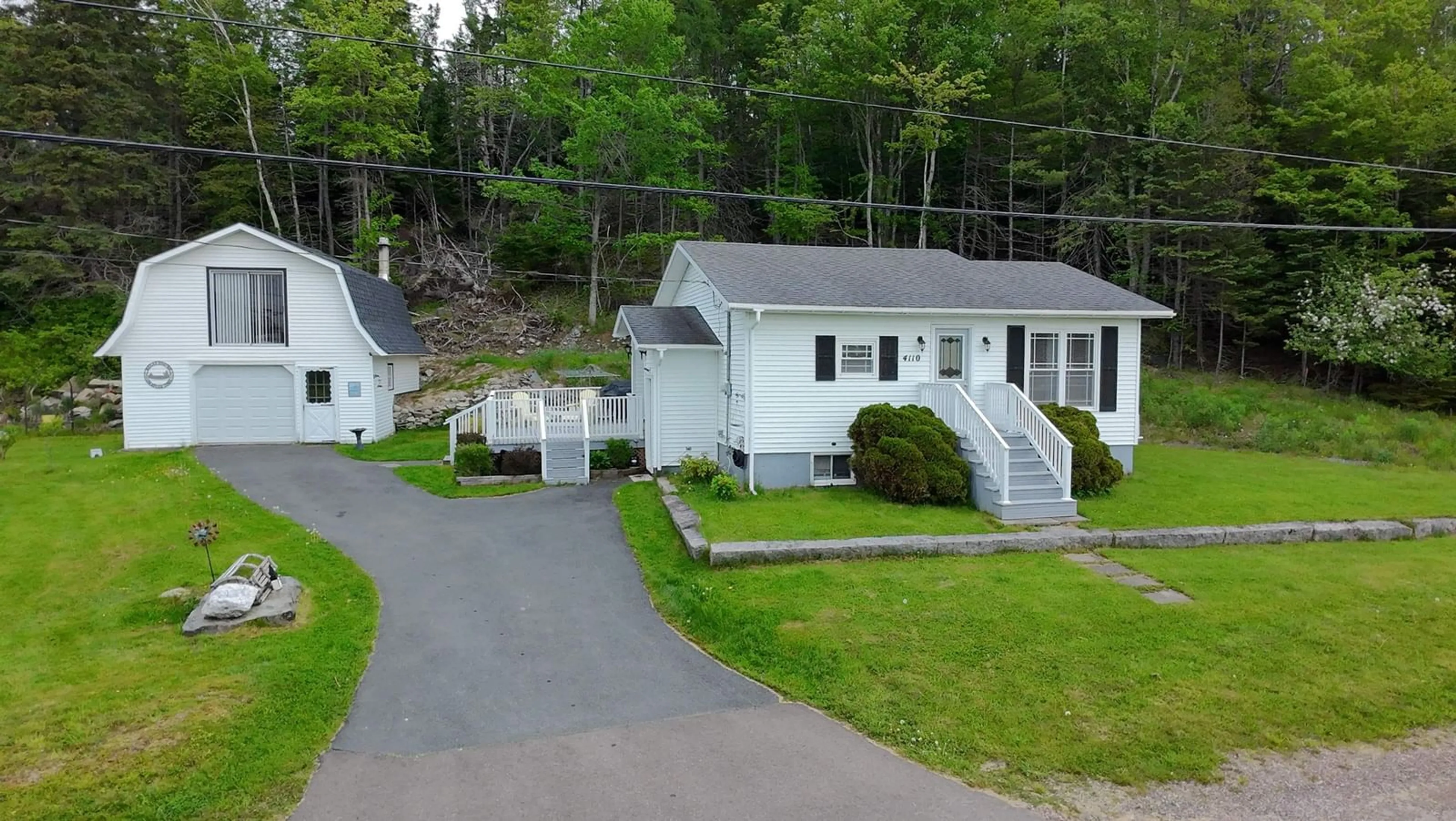 A pic from outside/outdoor area/front of a property/back of a property/a pic from drone, street for 4110 Sonora Road, Sherbrooke Nova Scotia B0J 3C0