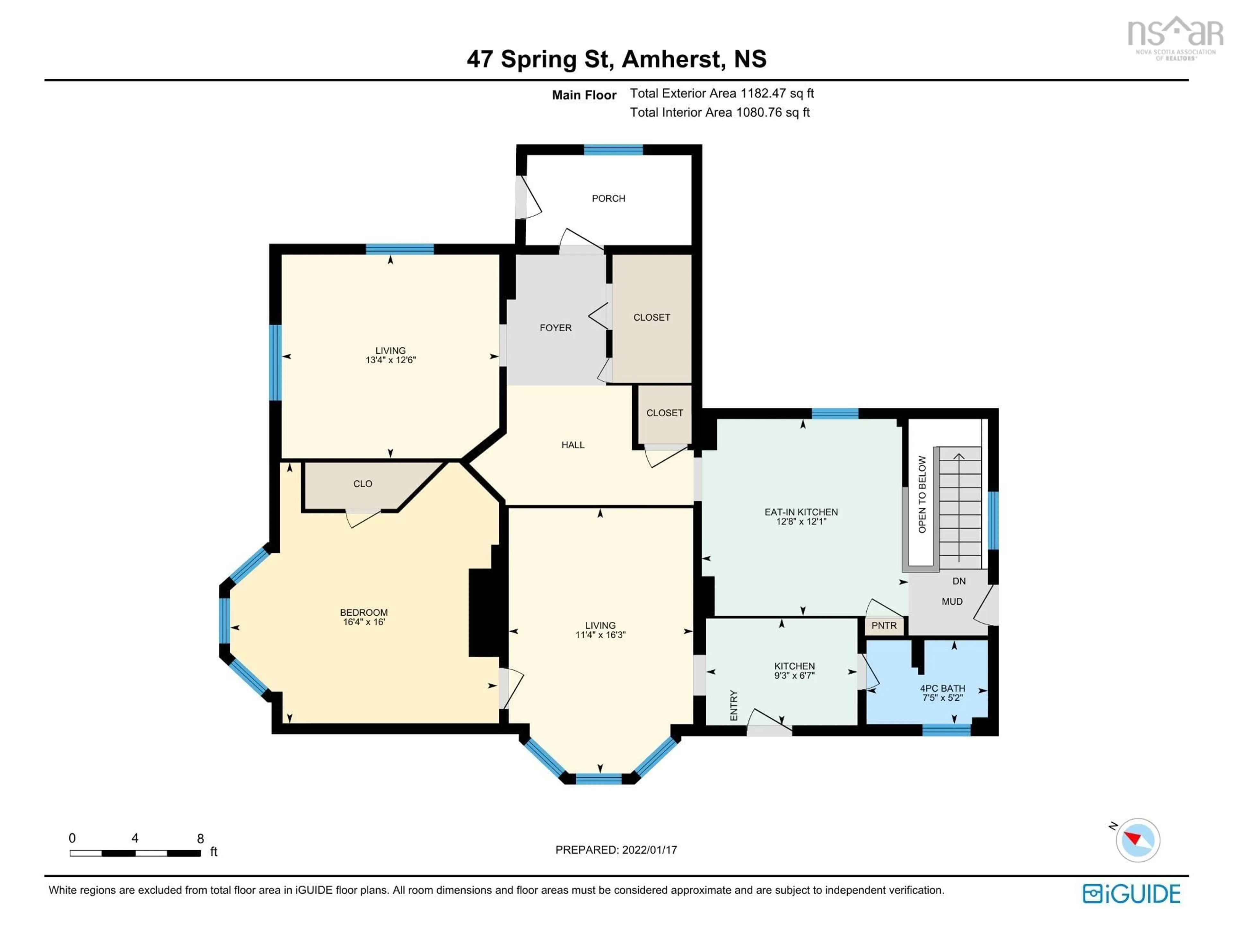 Floor plan for 47 Spring St, Amherst Nova Scotia B4H 1S1