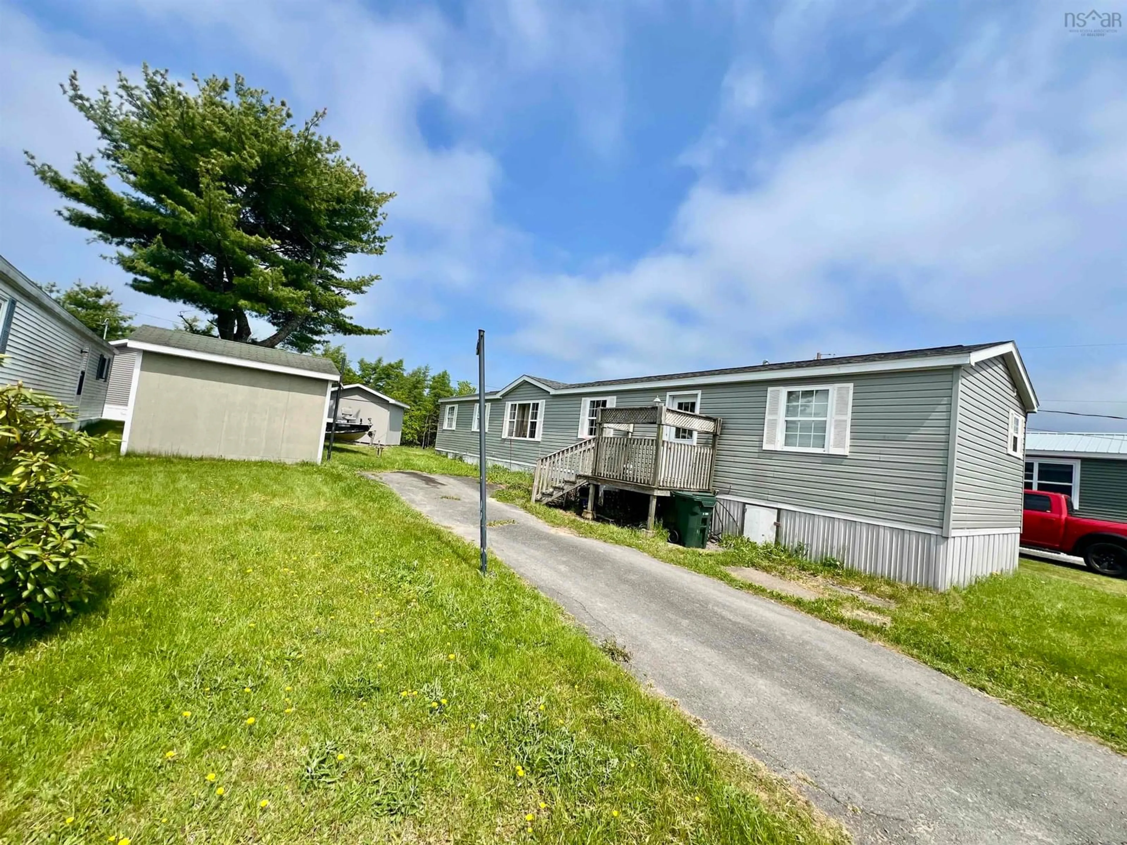 A pic from outside/outdoor area/front of a property/back of a property/a pic from drone, street for 3 Whispering Pines Pk, Mira Nova Scotia B1M 1C7
