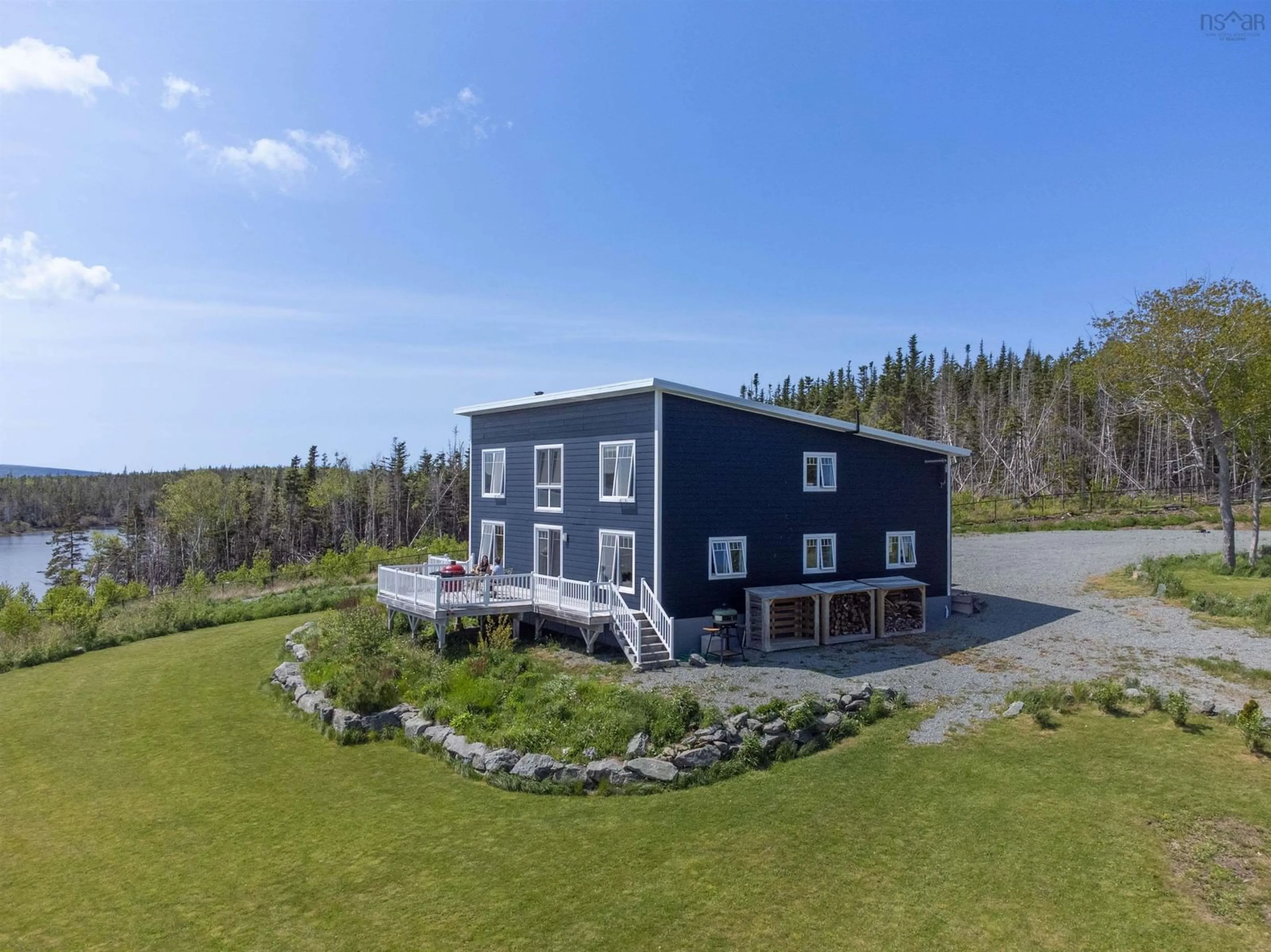 A pic from outside/outdoor area/front of a property/back of a property/a pic from drone, building for 122 Peter Sosna Dr, Macnabs Cove Nova Scotia B0E 3B0