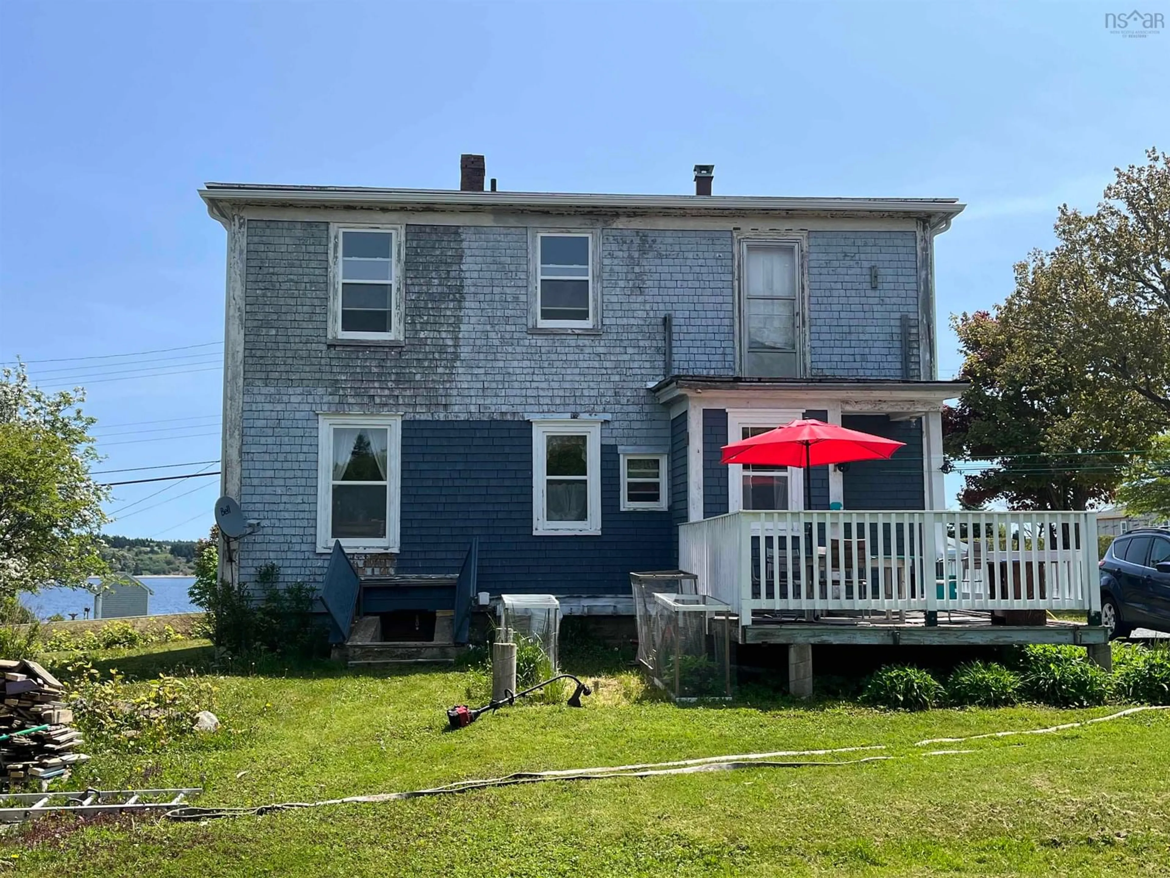 A pic from outside/outdoor area/front of a property/back of a property/a pic from drone, water/lake/river/ocean view for 3766 Highway 331, Lahave Nova Scotia B0R 1C0