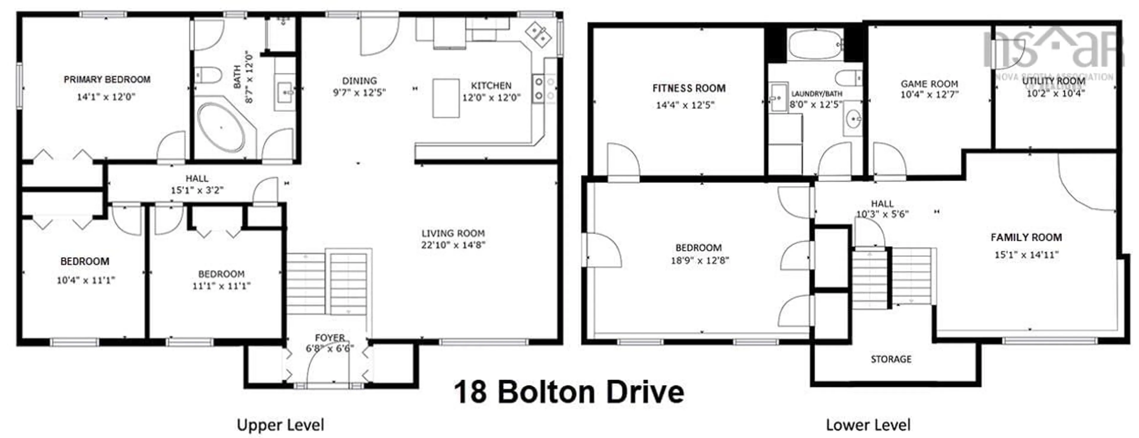 Floor plan for 18 Bolton Dr, Fall River Nova Scotia B2T 1A4