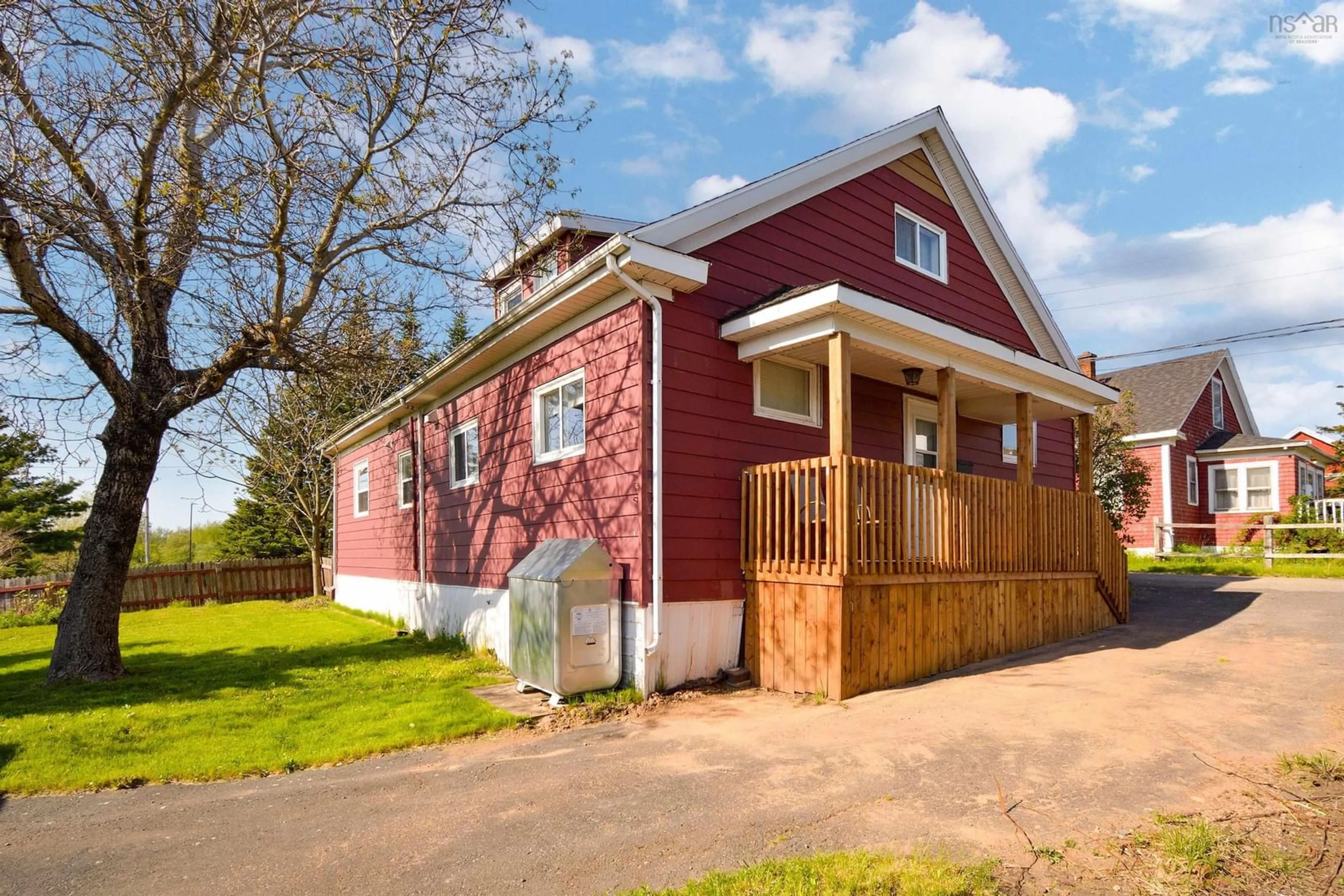 Home with vinyl exterior material, street for 15-17 Ferris St, Whitney Pier Nova Scotia B1N 2M9
