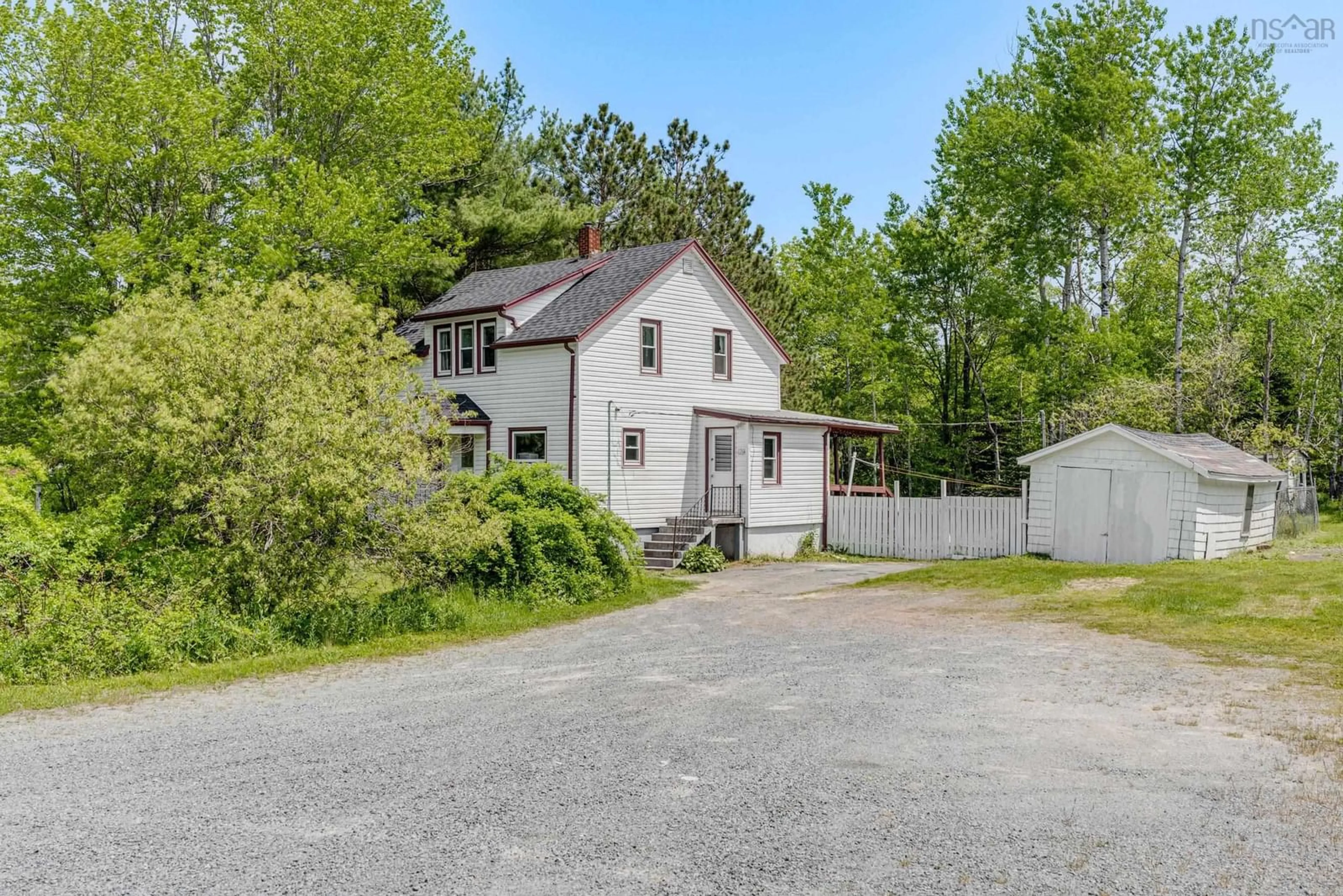A pic from outside/outdoor area/front of a property/back of a property/a pic from drone, street for 6024 Highway 354, Kennetcook Nova Scotia B0N 1T0