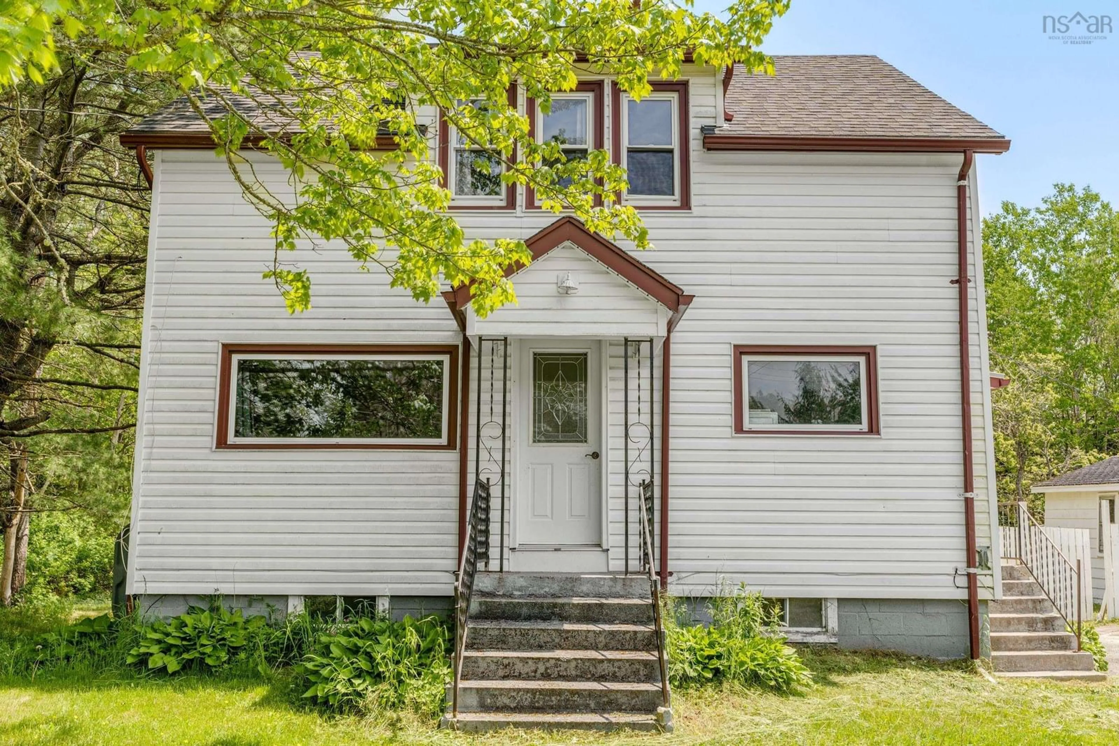 Home with vinyl exterior material, street for 6024 Highway 354, Kennetcook Nova Scotia B0N 1T0