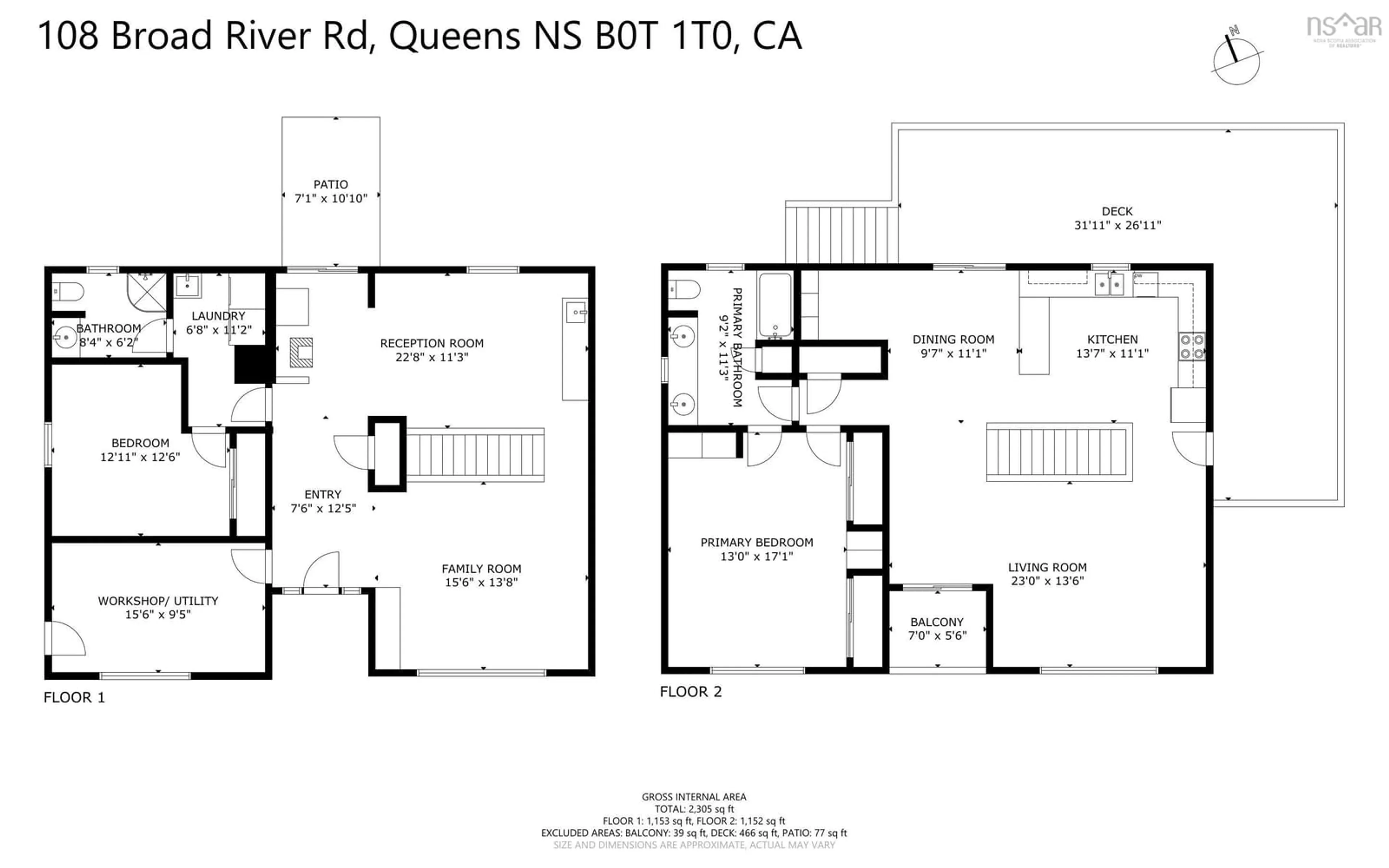 Floor plan for 108 Broad River Rd, Summerville Centre Nova Scotia B0T 1T0