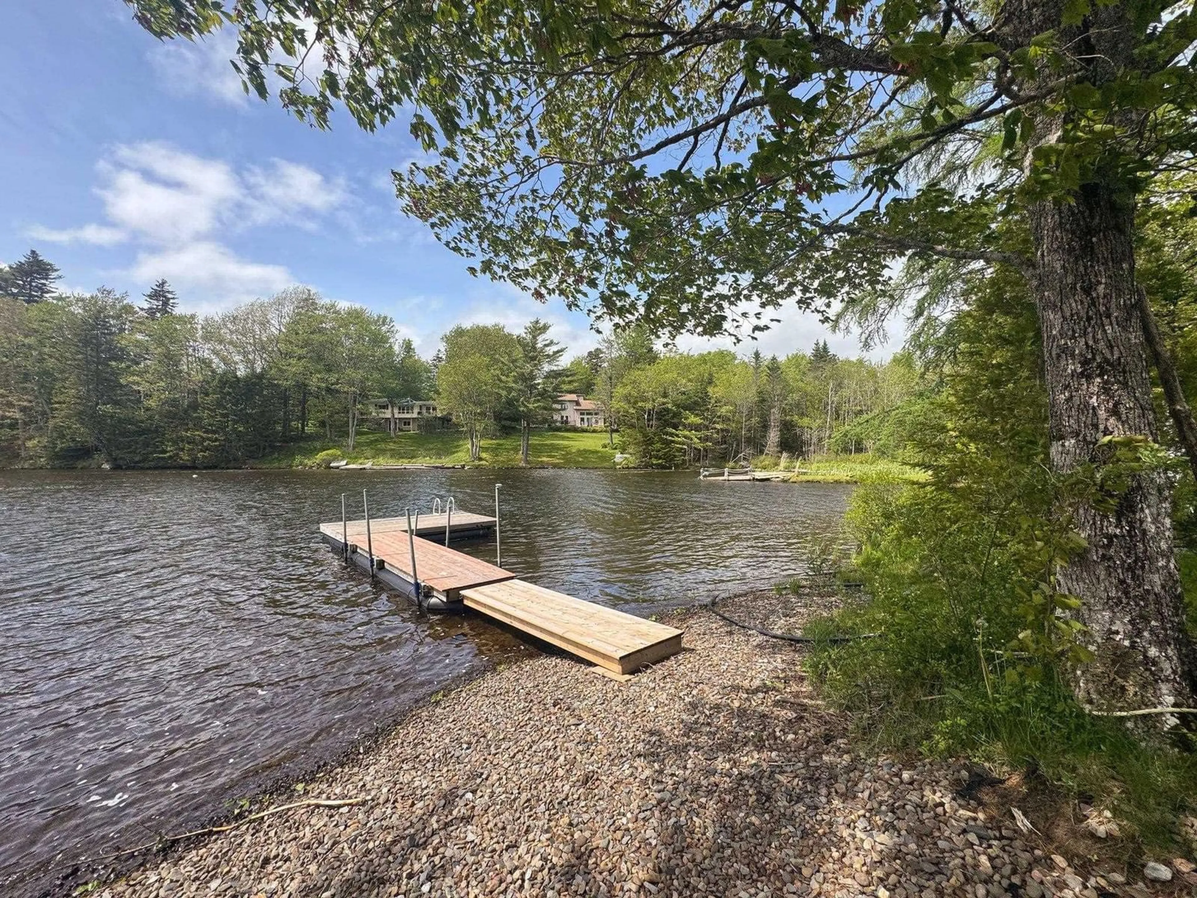 A pic from outside/outdoor area/front of a property/back of a property/a pic from drone, water/lake/river/ocean view for 19 Cove Road, Mount Uniacke Nova Scotia B0N 1Z0