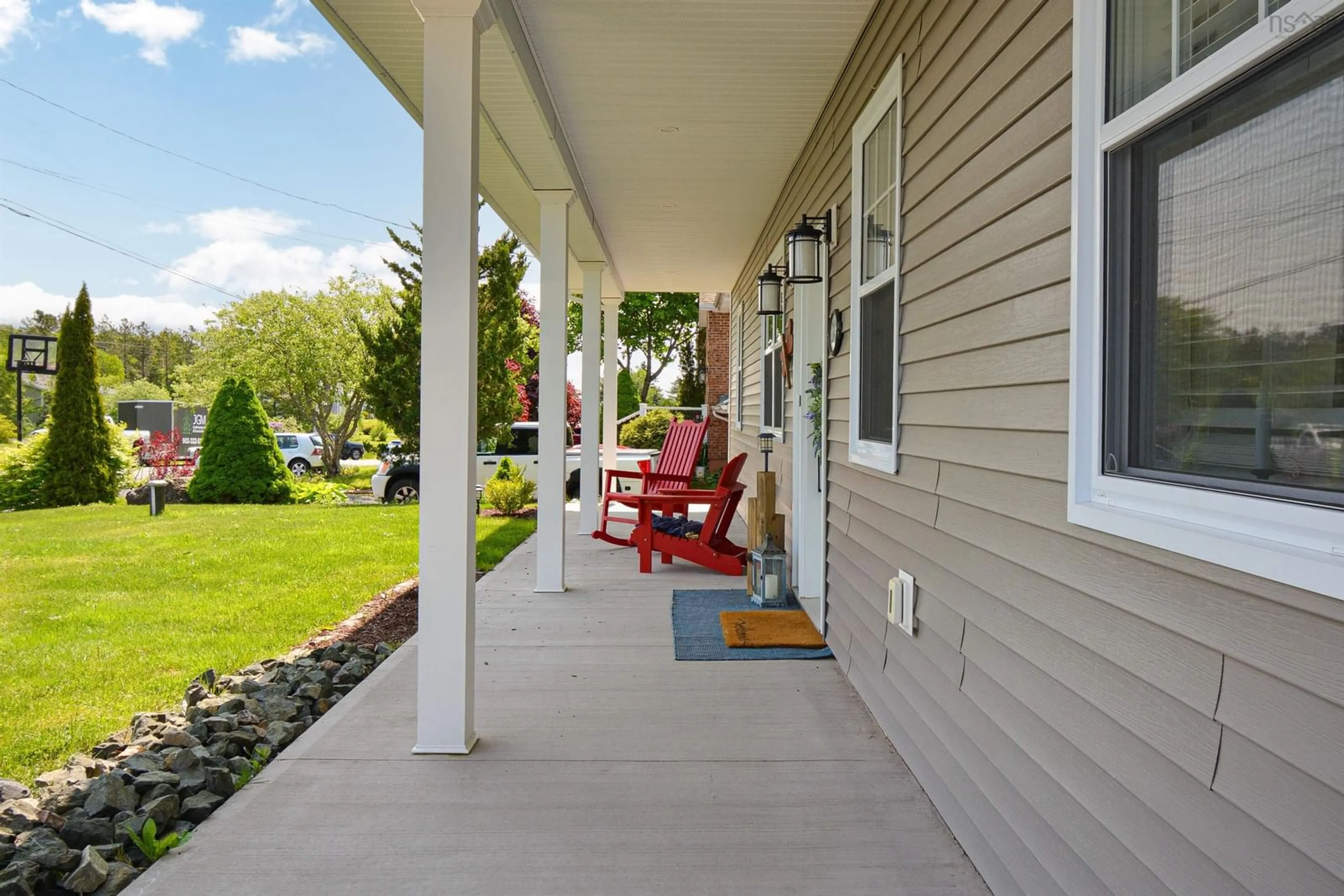 Patio, street for 243 Braemar Dr, Westmount Nova Scotia B1R 1V9