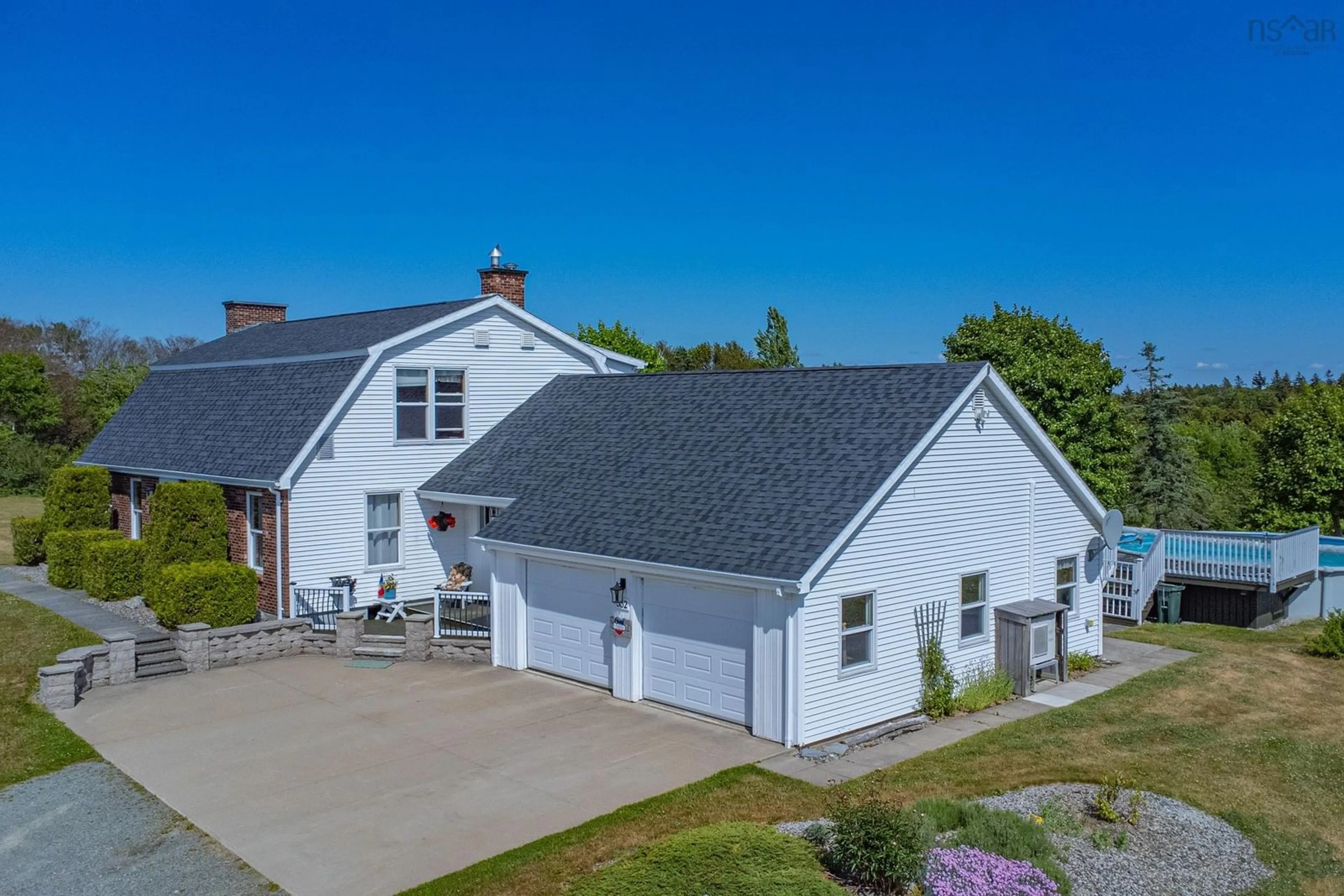 A pic from outside/outdoor area/front of a property/back of a property/a pic from drone, street for 532 Saulnierville Rd, Saulnierville Station Nova Scotia B0W 2Z0