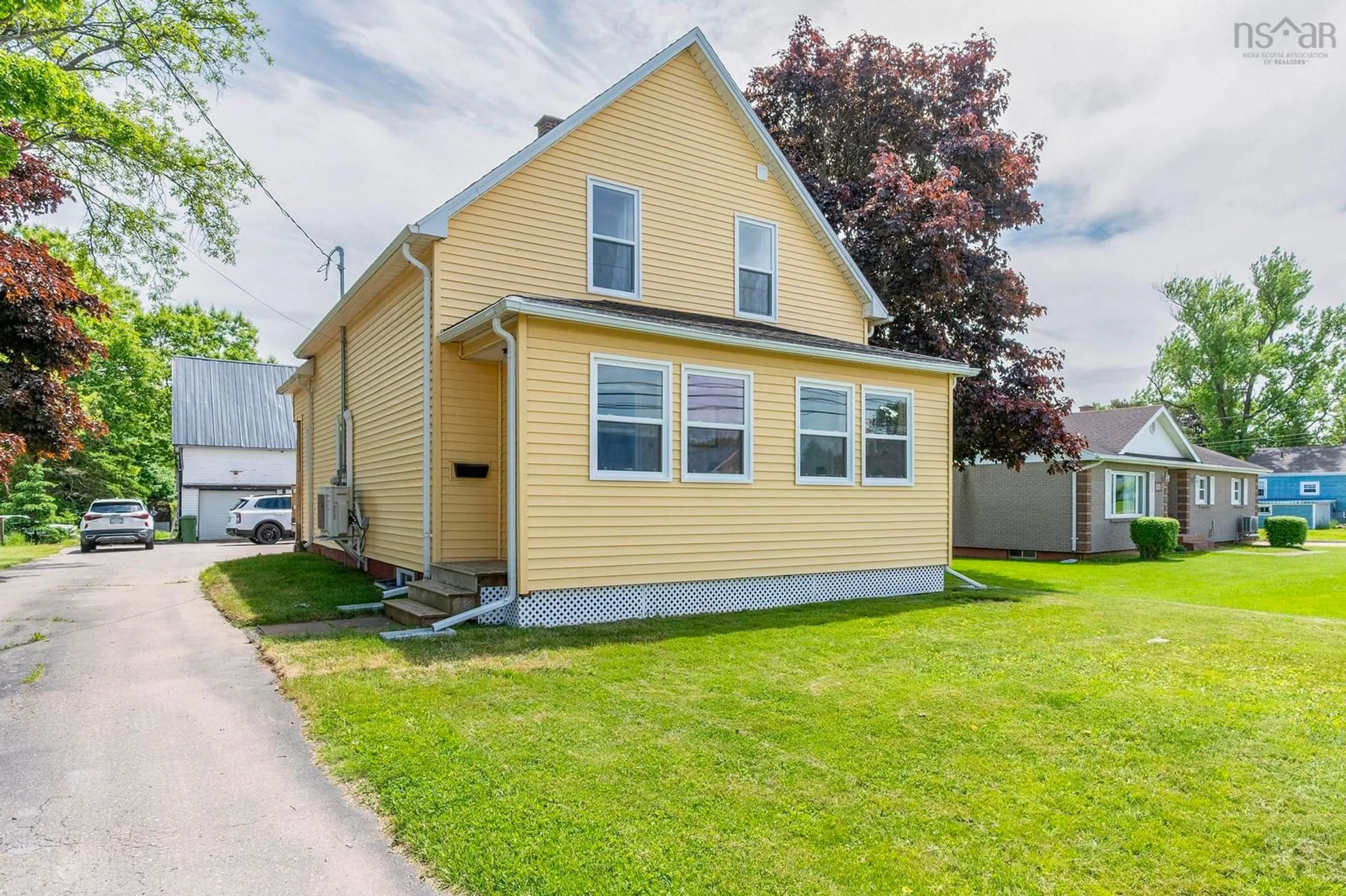 Home with vinyl exterior material, street for 144 Pictou Rd, Valley Nova Scotia B2N 2S8