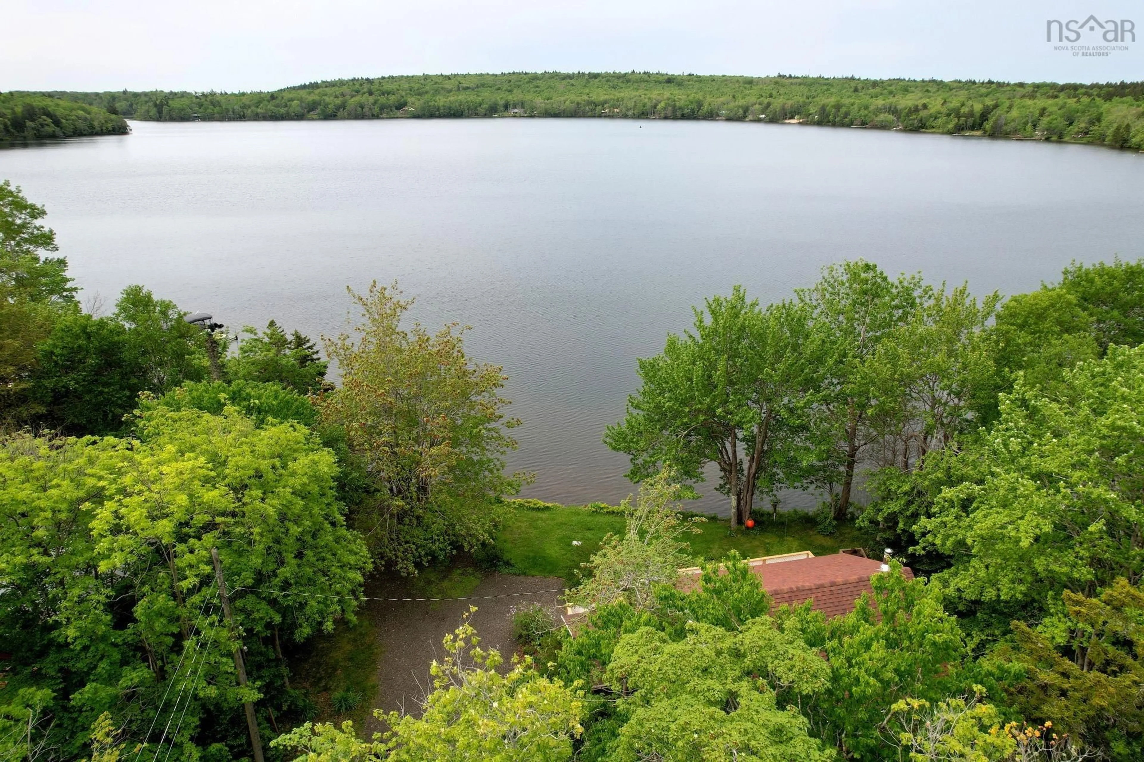 A pic from outside/outdoor area/front of a property/back of a property/a pic from drone, water/lake/river/ocean view for 553 Rumsey Lake Rd, Rumsey Lake Nova Scotia B0S 1C0