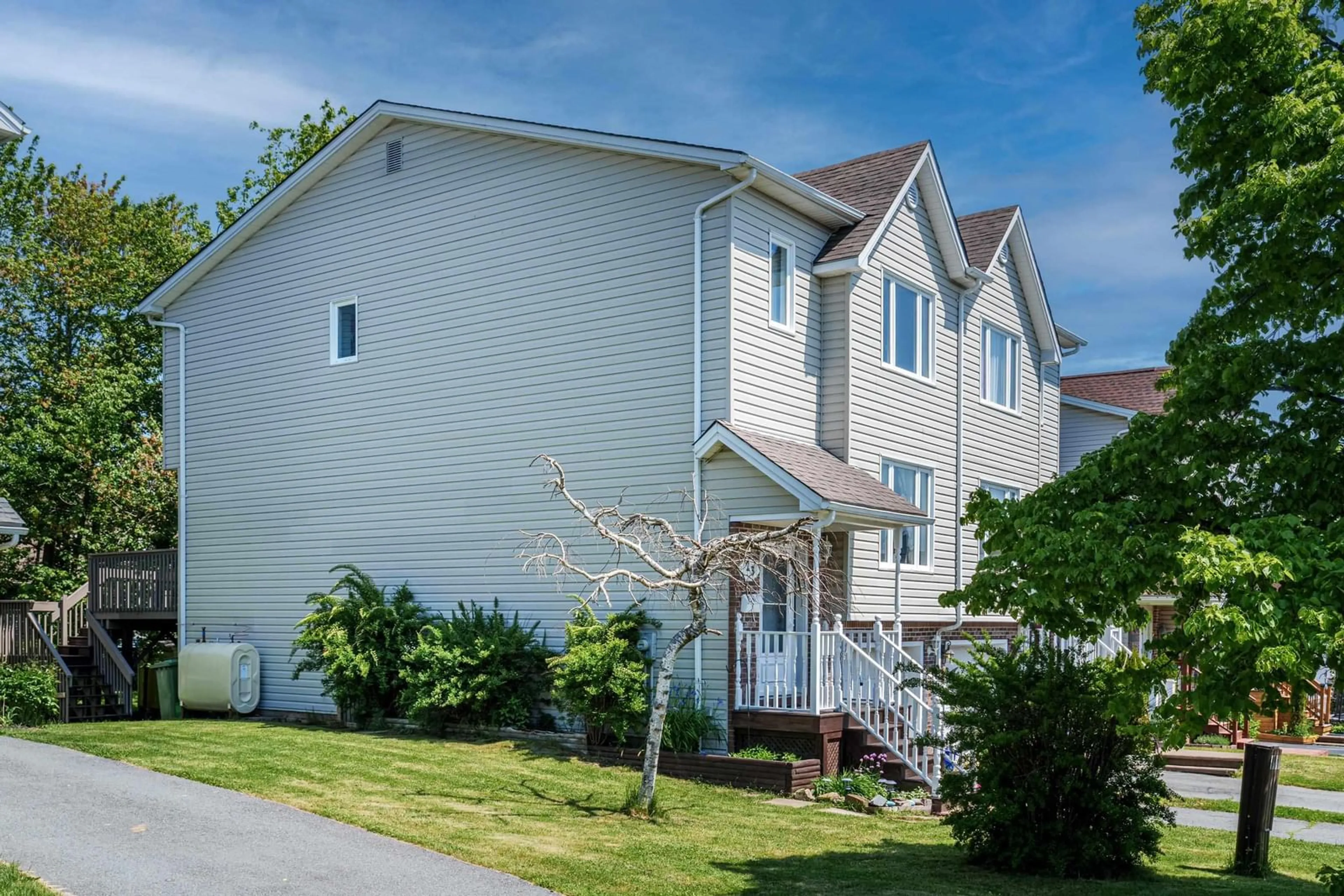 Home with vinyl exterior material, street for 23 Chelmsford Pl, Halifax Nova Scotia B3M 4R2