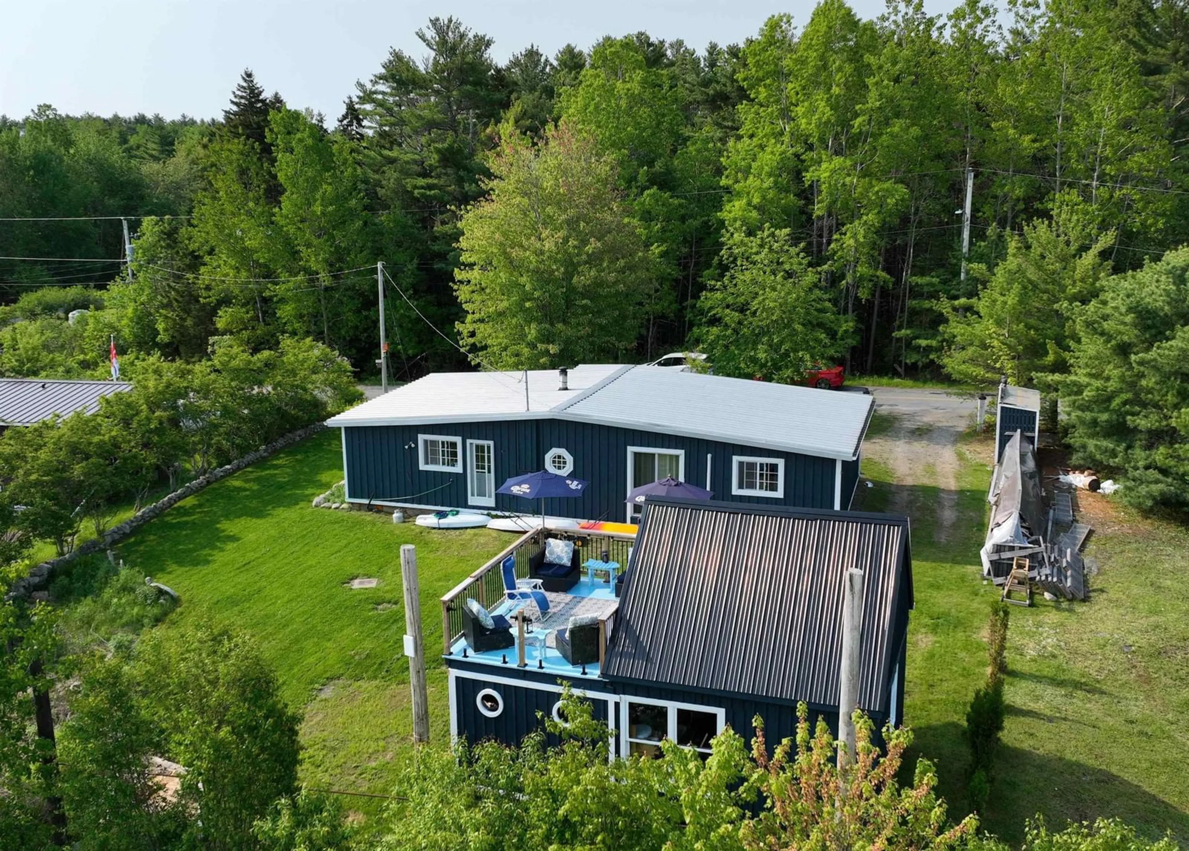 A pic from outside/outdoor area/front of a property/back of a property/a pic from drone, unknown for 129 Crandall Rd, Martins Point Nova Scotia B0J 2E0