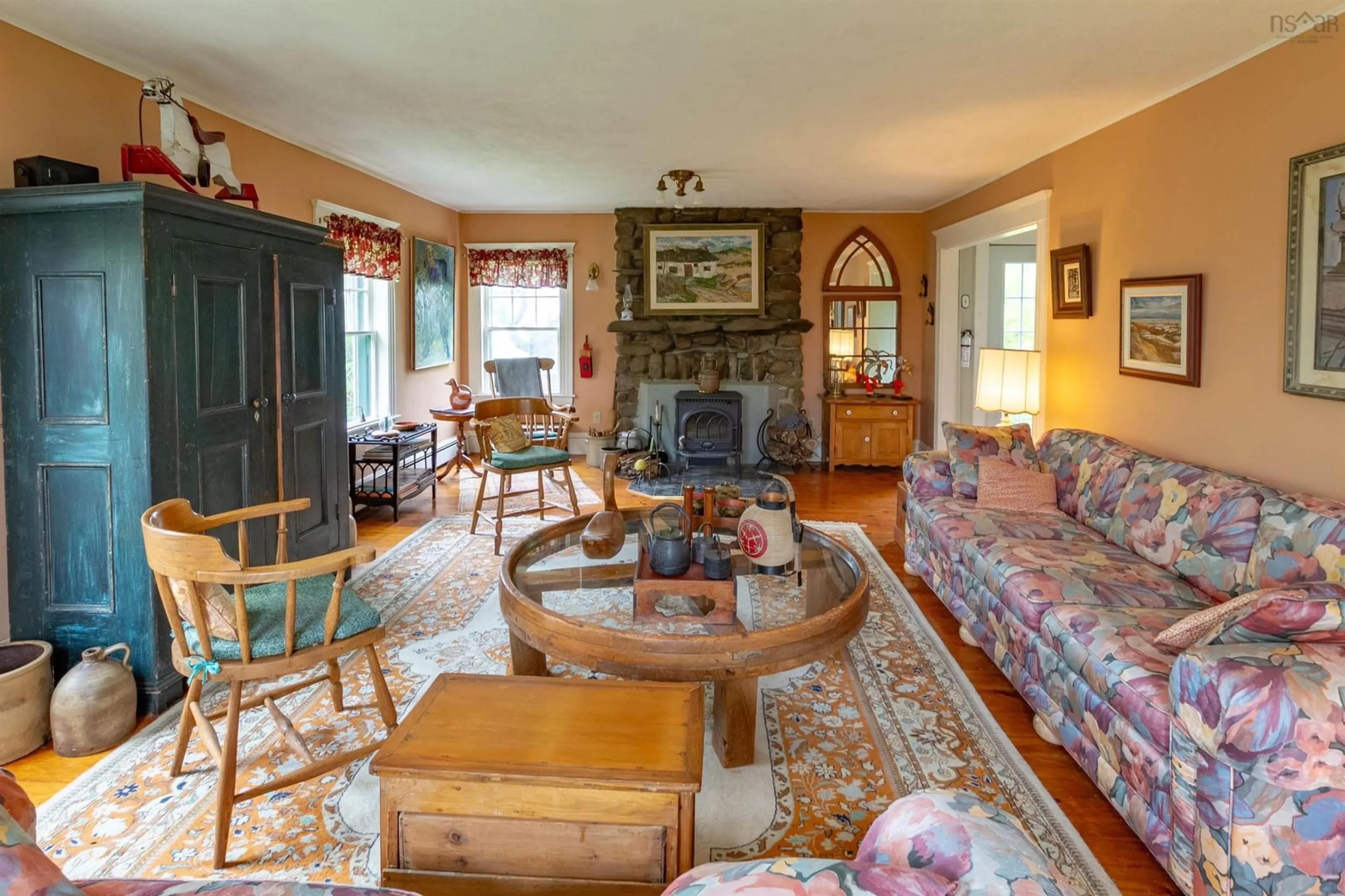 Living room with furniture, unknown for 2880 No 1 Hwy, Port Maitland Nova Scotia B5A 4A5