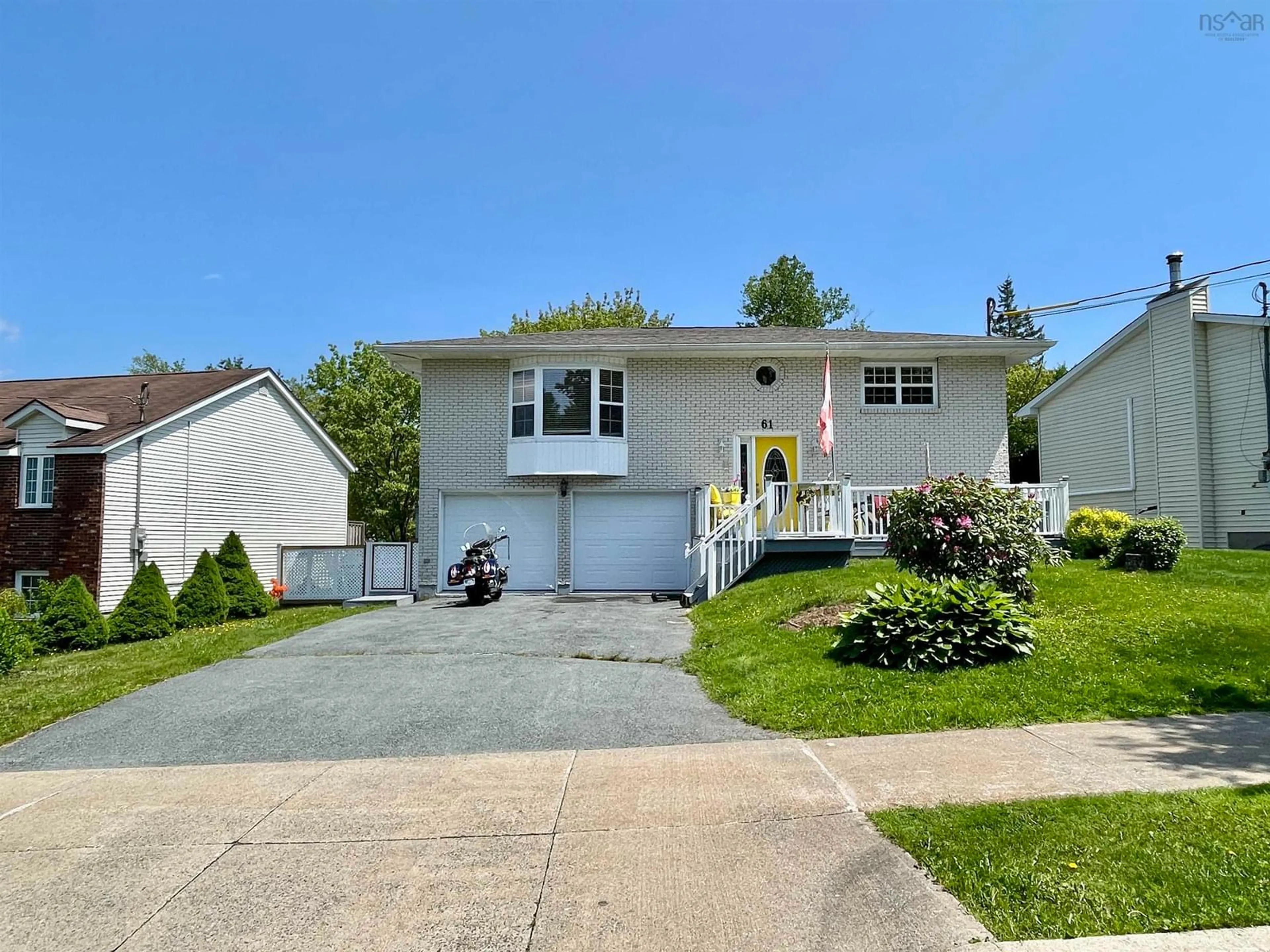 Home with vinyl exterior material, street for 61 Portland Estates Blvd West, Dartmouth Nova Scotia B2W 6E5