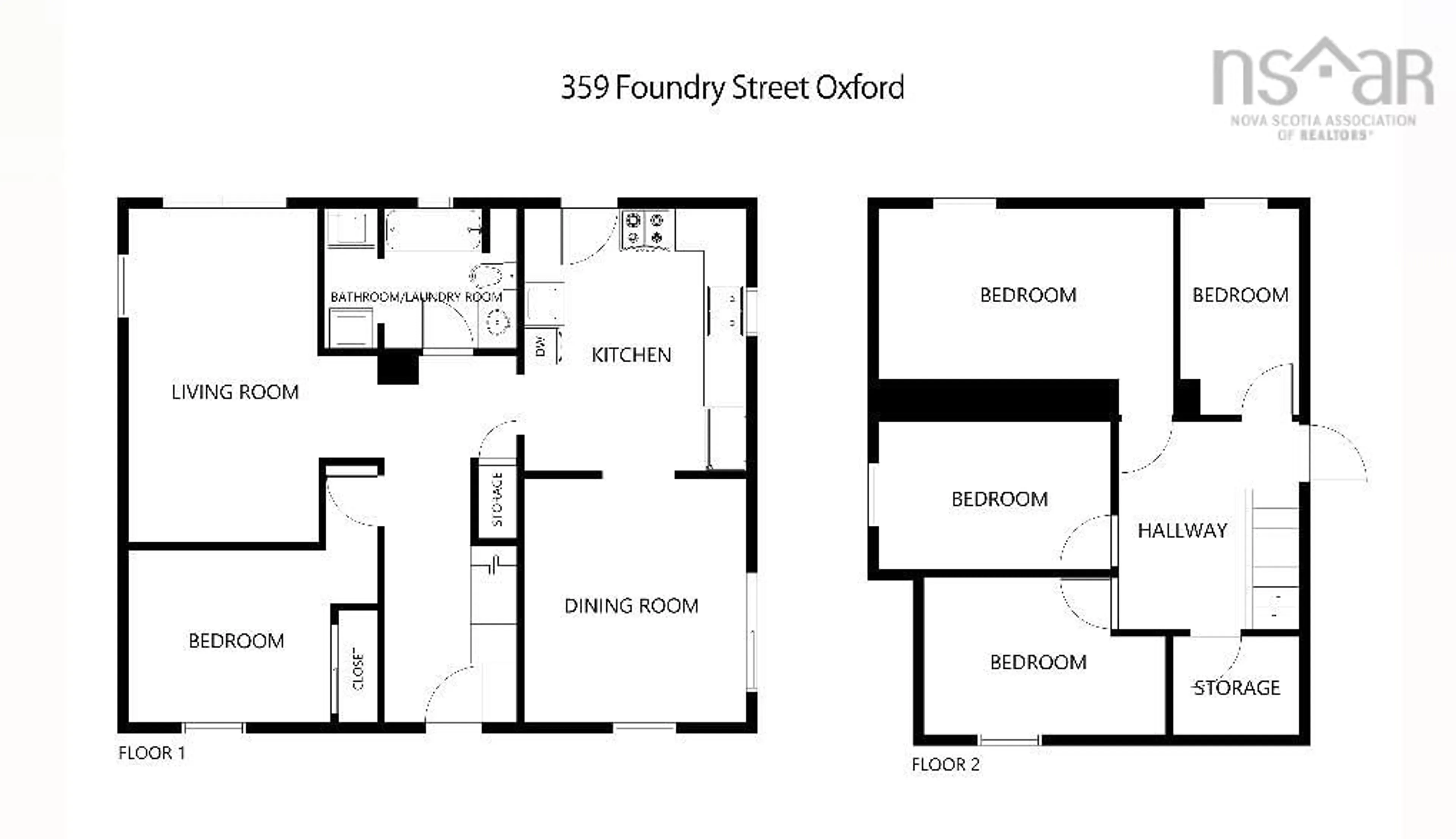 Floor plan for 359 Foundry St, Oxford Nova Scotia B0M 1P0