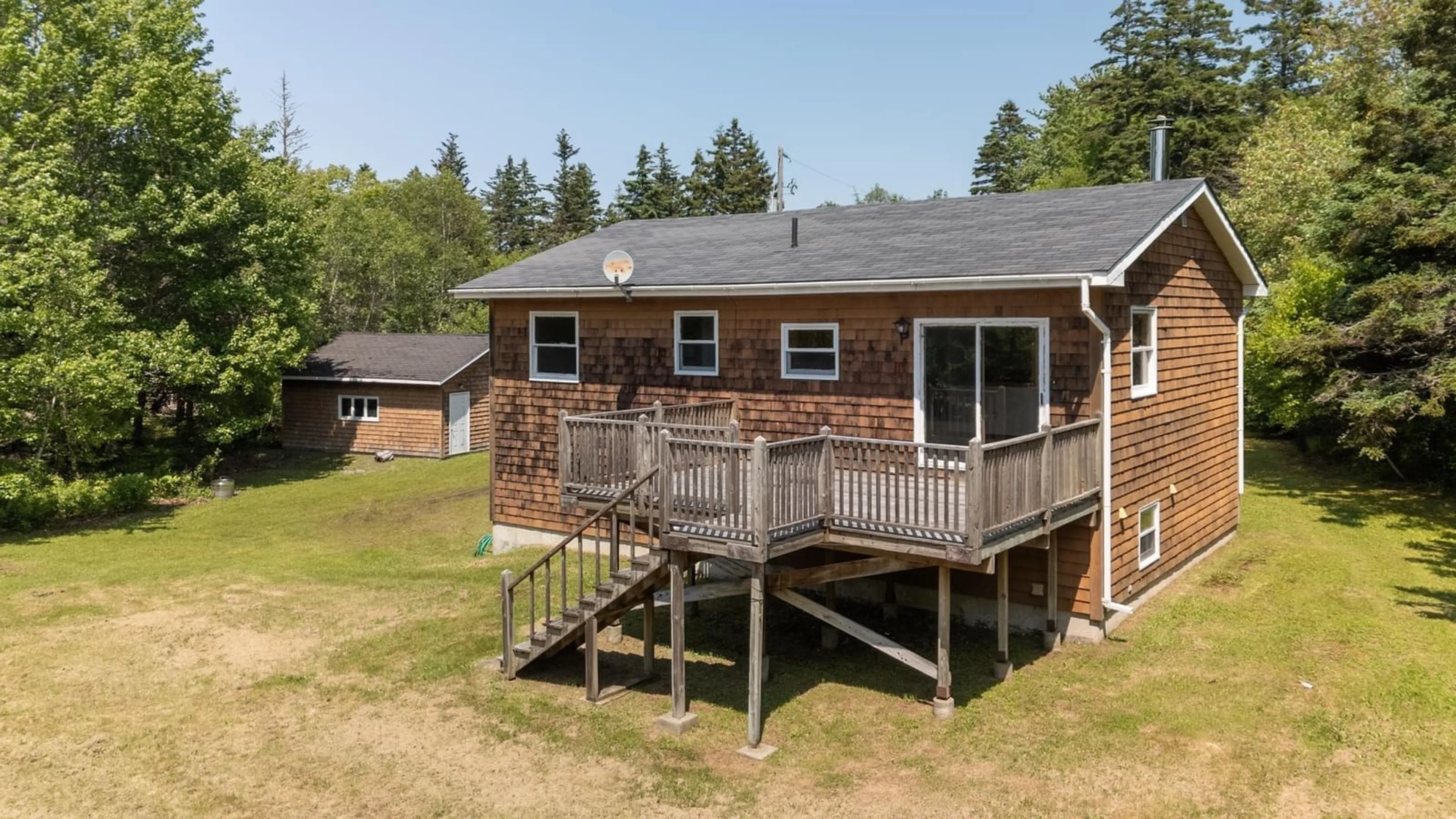 A pic from outside/outdoor area/front of a property/back of a property/a pic from drone, water/lake/river/ocean view for 254 Belleville South Rd, Belleville South Nova Scotia B0W 3M0