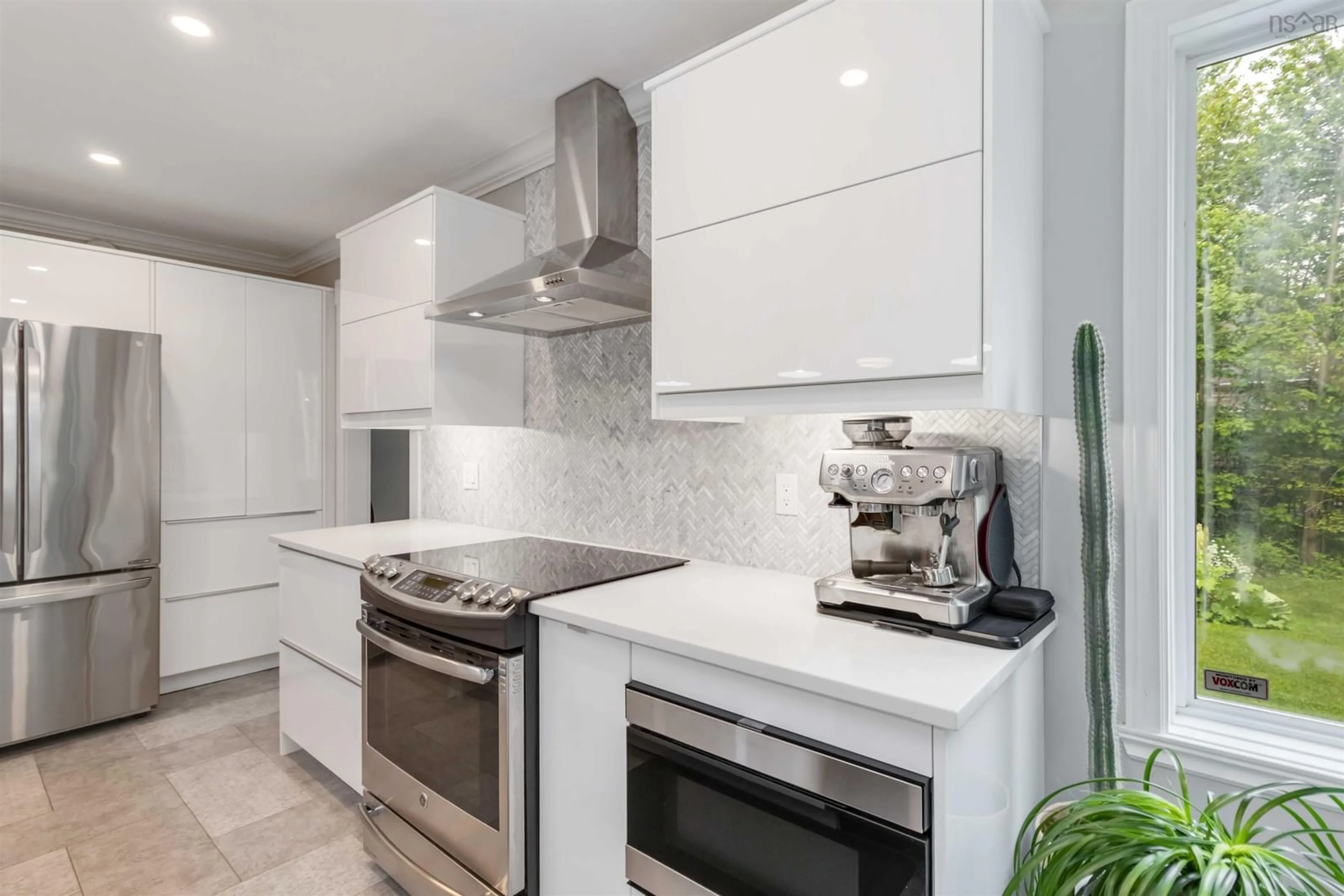 Contemporary kitchen, ceramic/tile floor for 35 Canterbury Lane, Fall River Nova Scotia B2T 1A4