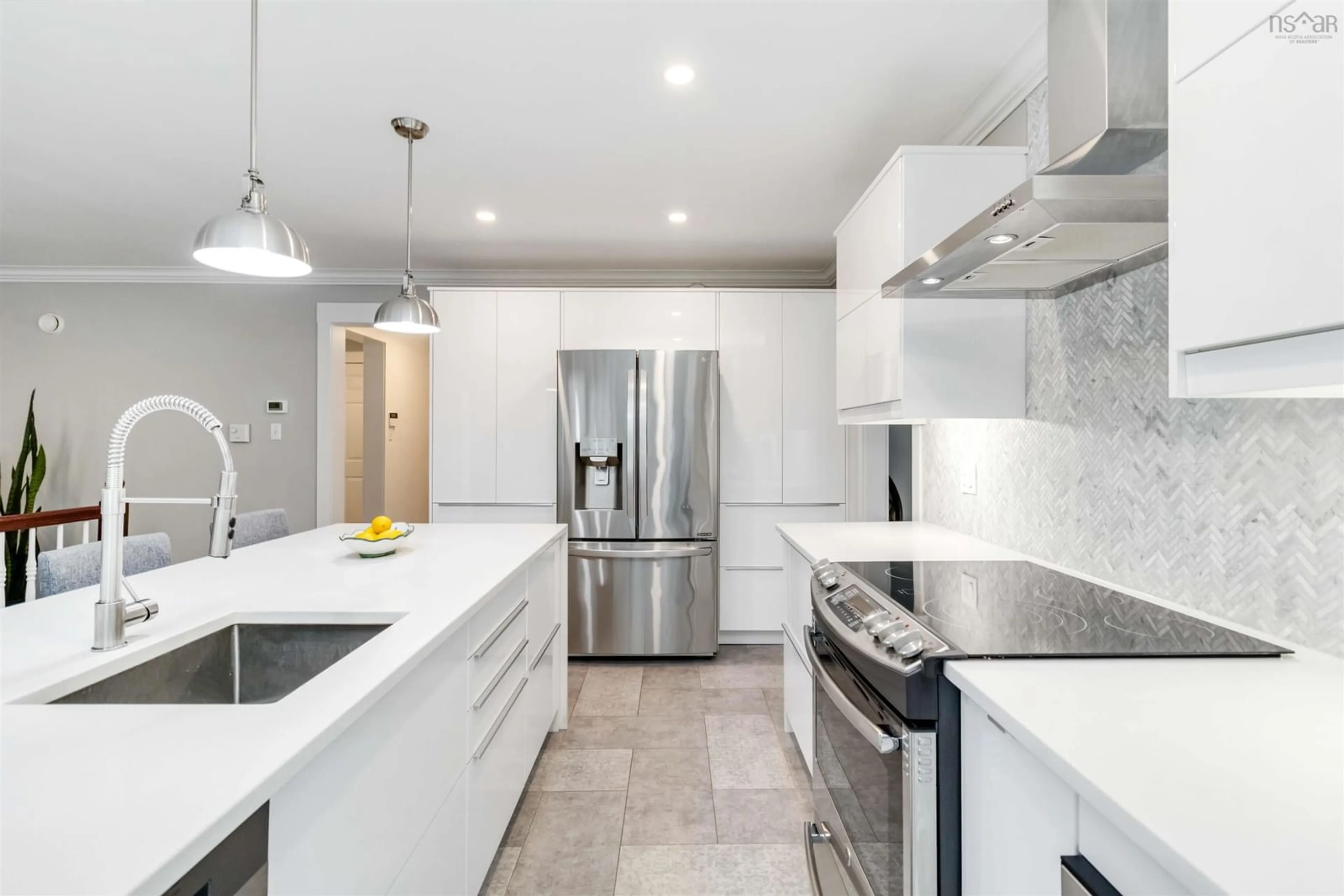 Contemporary kitchen, ceramic/tile floor for 35 Canterbury Lane, Fall River Nova Scotia B2T 1A4