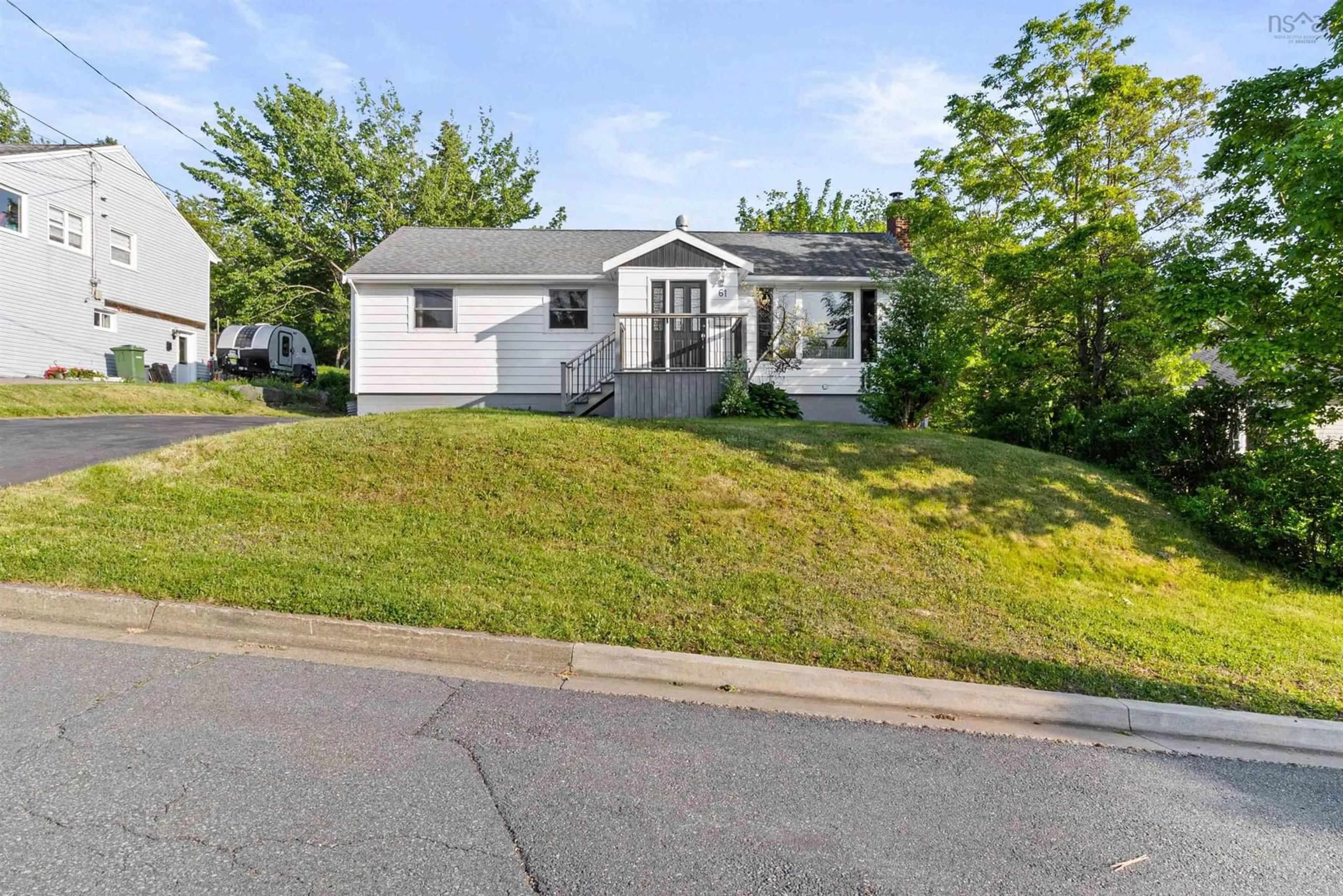 Home with vinyl exterior material, street for 61 Belle Vista Dr, Dartmouth Nova Scotia B2W 2X4