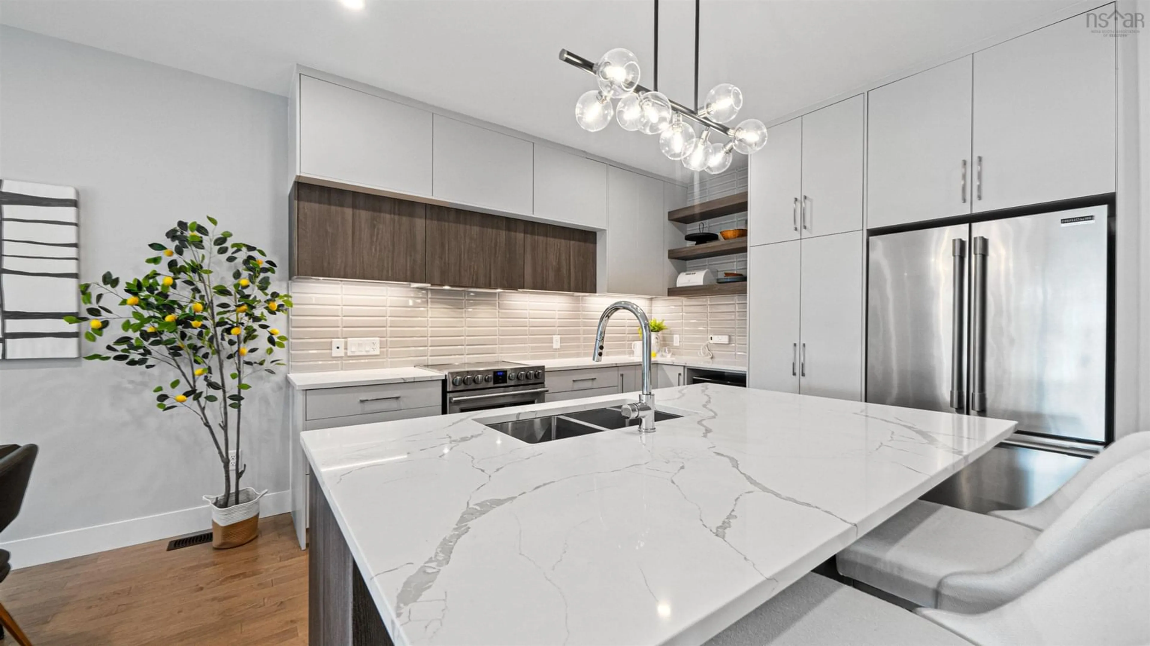 Contemporary kitchen, ceramic/tile floor for 30 Helen Creighton Crt, West Bedford Nova Scotia B4B 0Z5