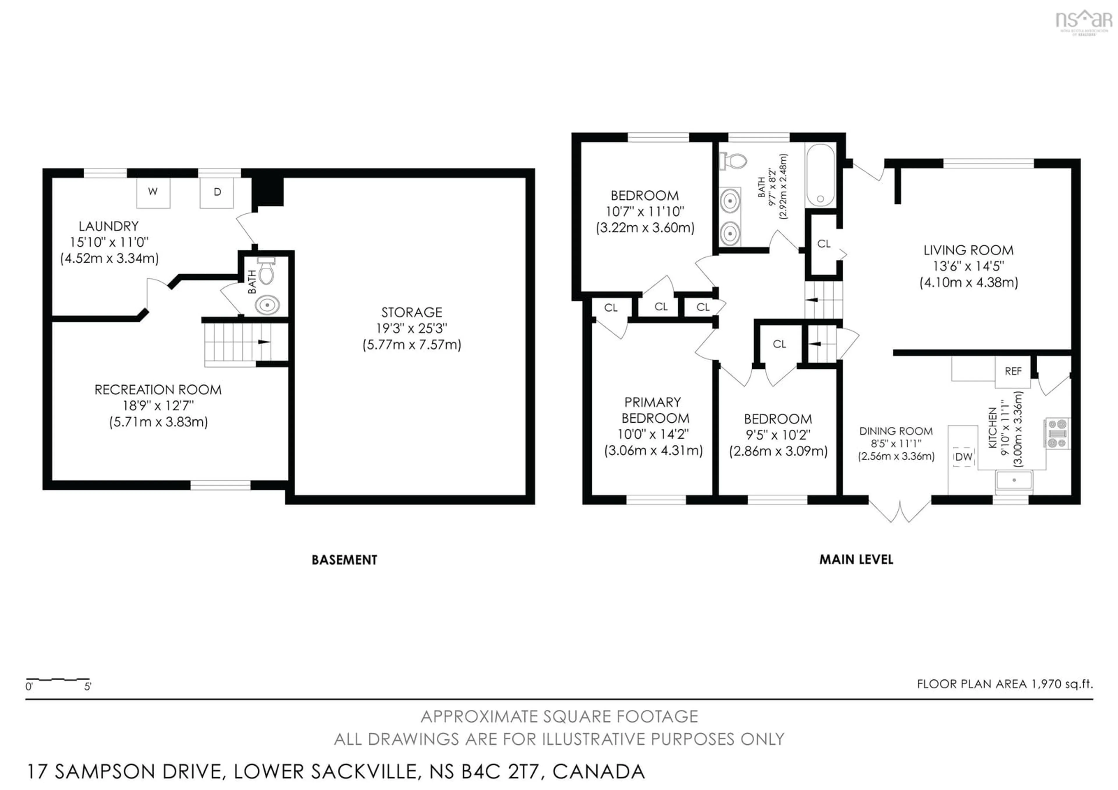 Floor plan for 17 Sampson Dr, Lower Sackville Nova Scotia B4C 2T7