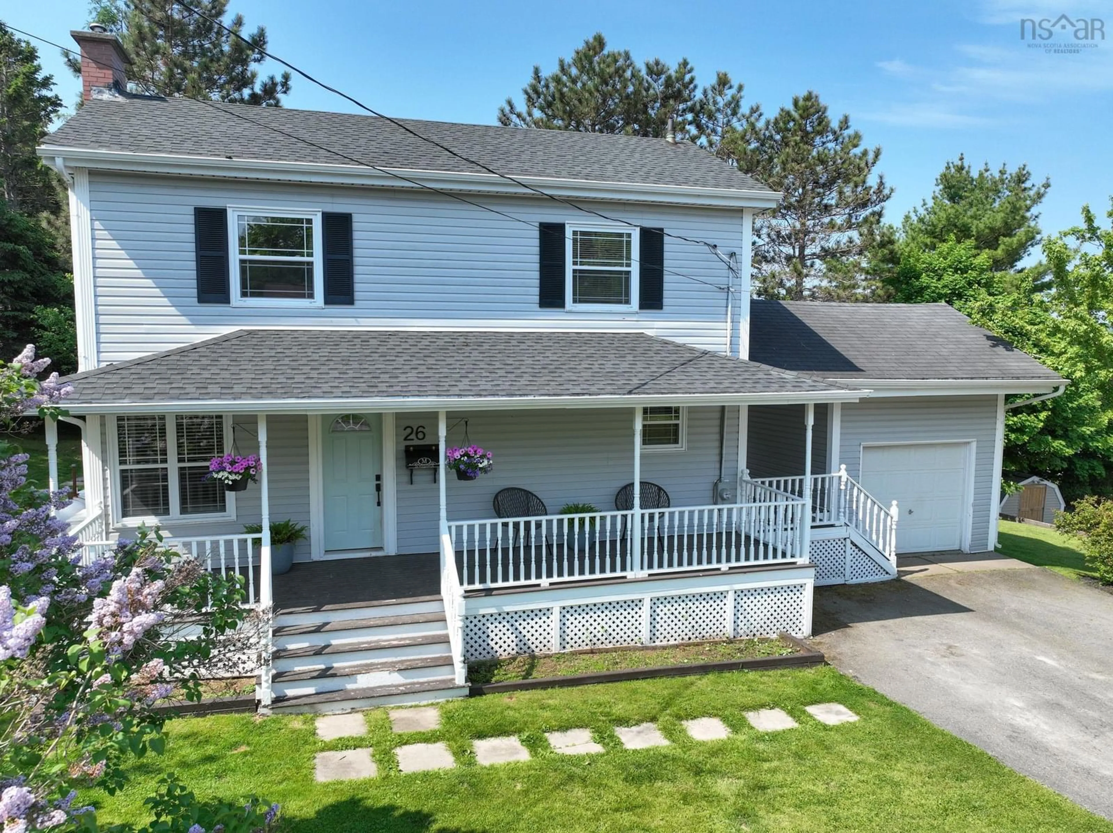 Home with vinyl exterior material, street for 26 Woodlawn Dr, Sydney River Nova Scotia B1S 1H9