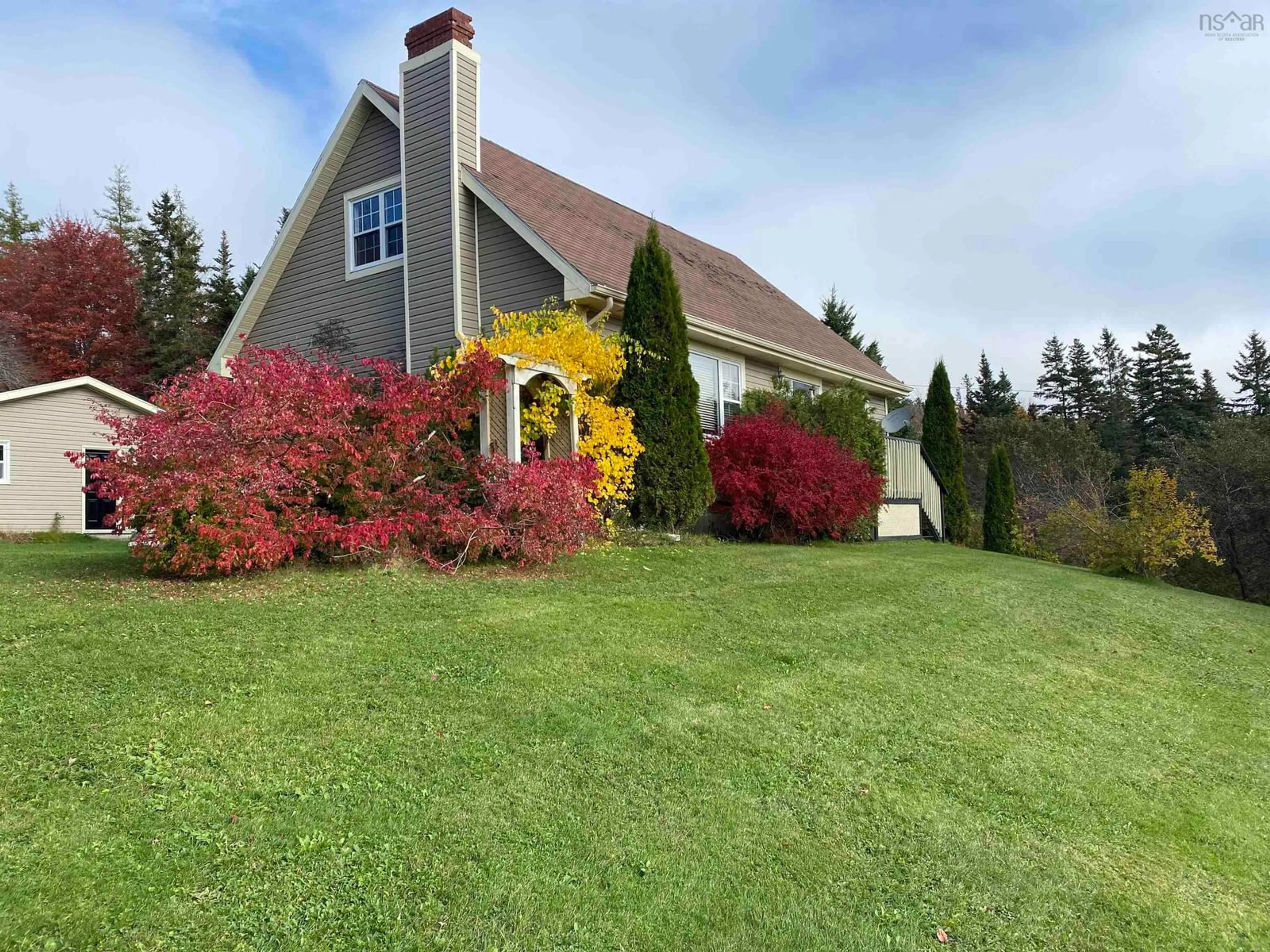 A pic from outside/outdoor area/front of a property/back of a property/a pic from drone, mountain view for 3931 Highway 4, Cleveland Nova Scotia B0E 1J0