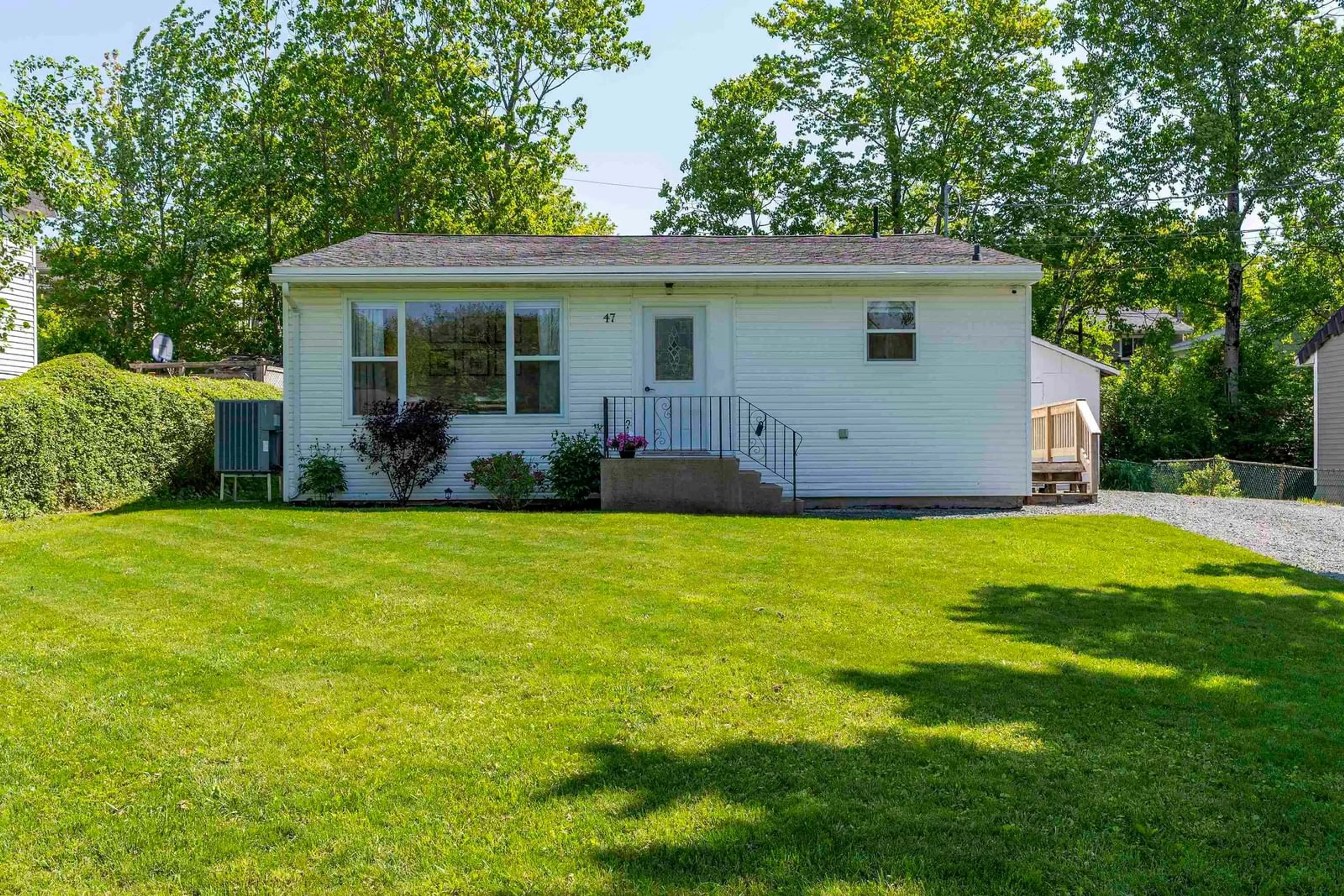 Home with vinyl exterior material, street for 47 Nelson Dr, Lower Sackville Nova Scotia B4C 2A1