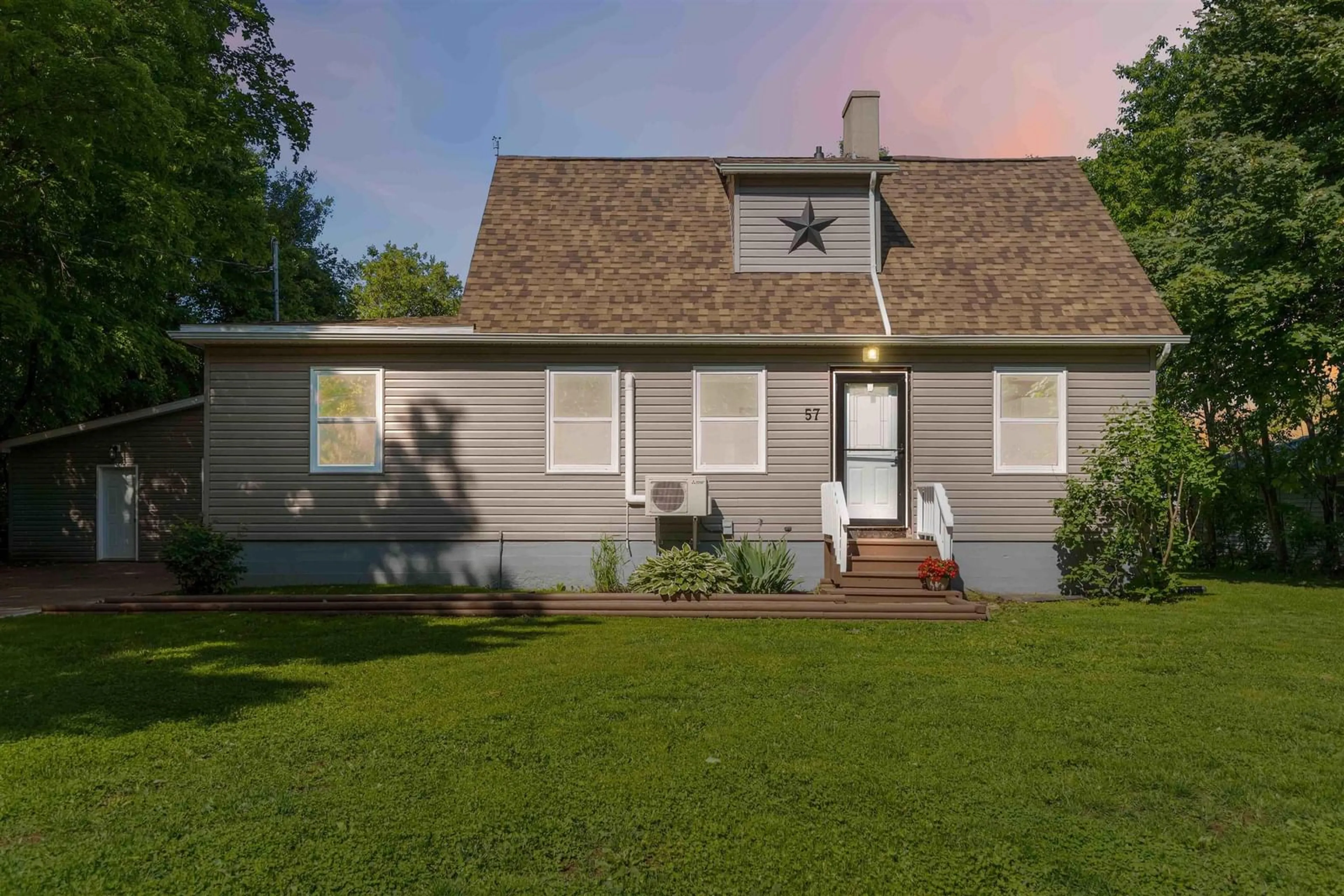 Home with vinyl exterior material, street for 57 Cornwallis Ave, New Minas Nova Scotia B4N 3M8