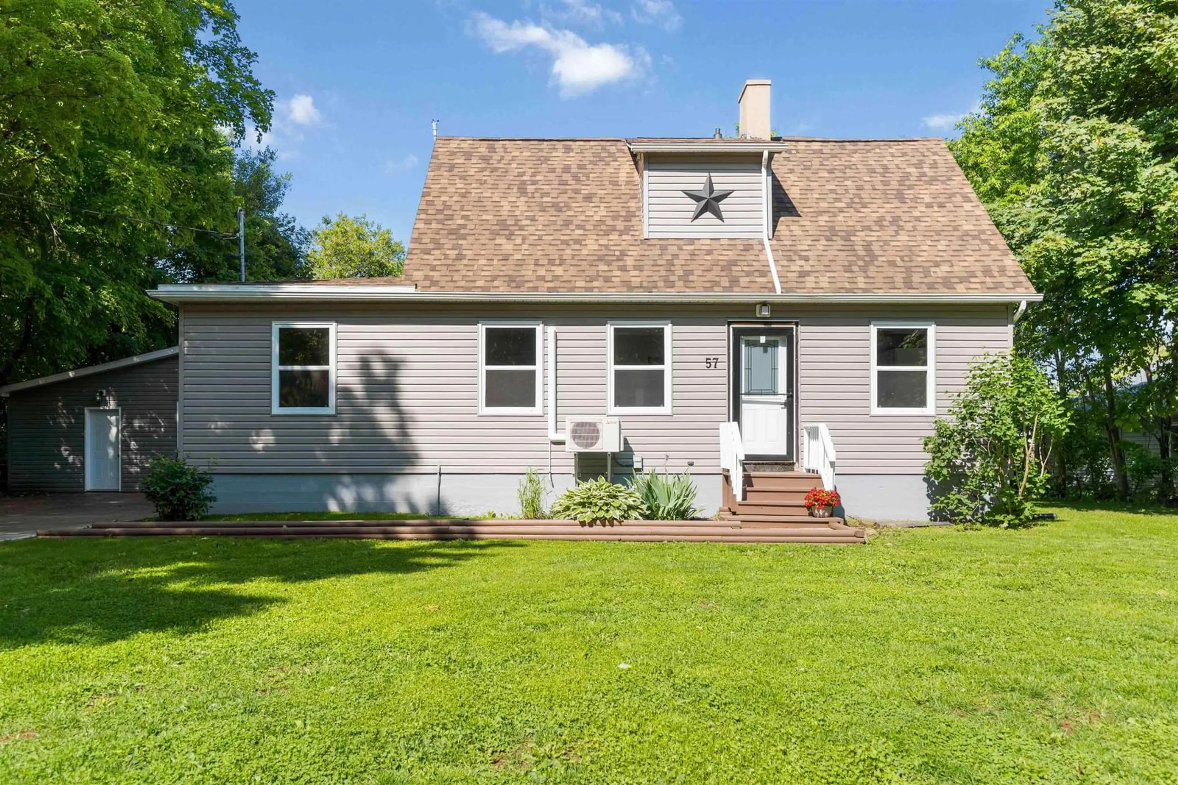 Home with vinyl exterior material, street for 57 Cornwallis Ave, New Minas Nova Scotia B4N 3M8