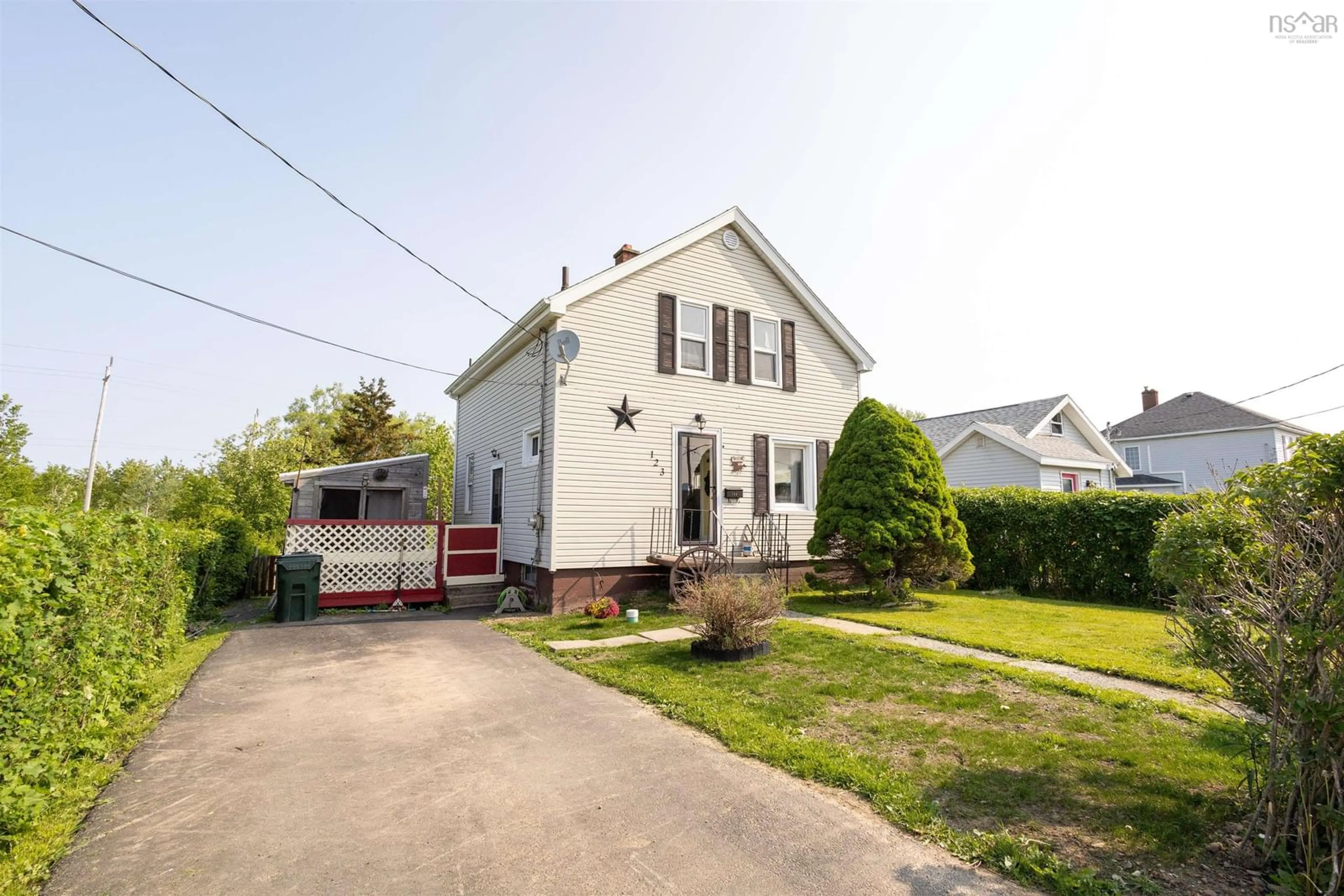 A pic from outside/outdoor area/front of a property/back of a property/a pic from drone, street for 123 Vulcan Ave, Sydney Nova Scotia B1P 5W3