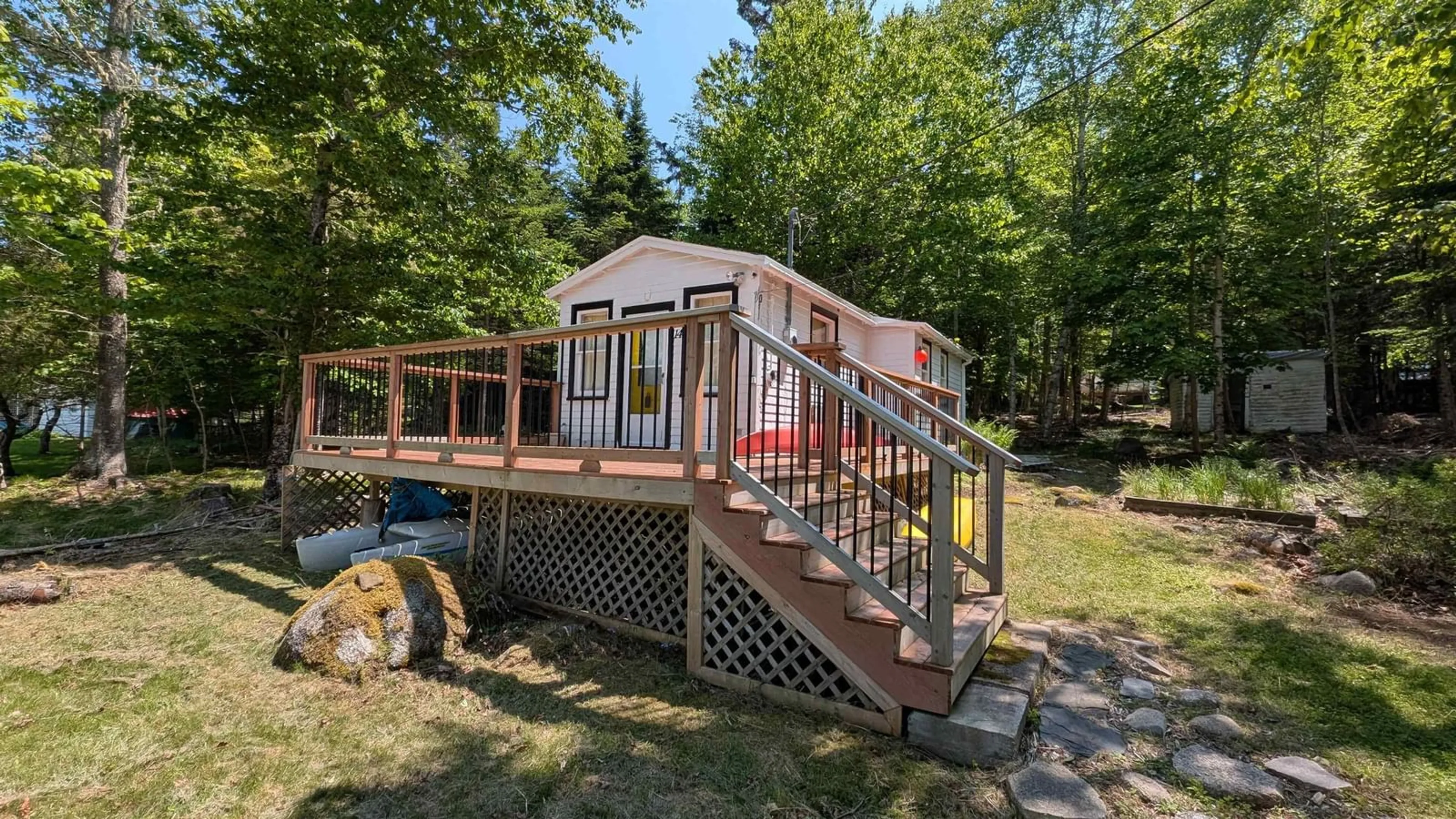 Patio, water/lake/river/ocean view for 14 Spruce Road Rd, Glen Haven Nova Scotia B3Z 2T2