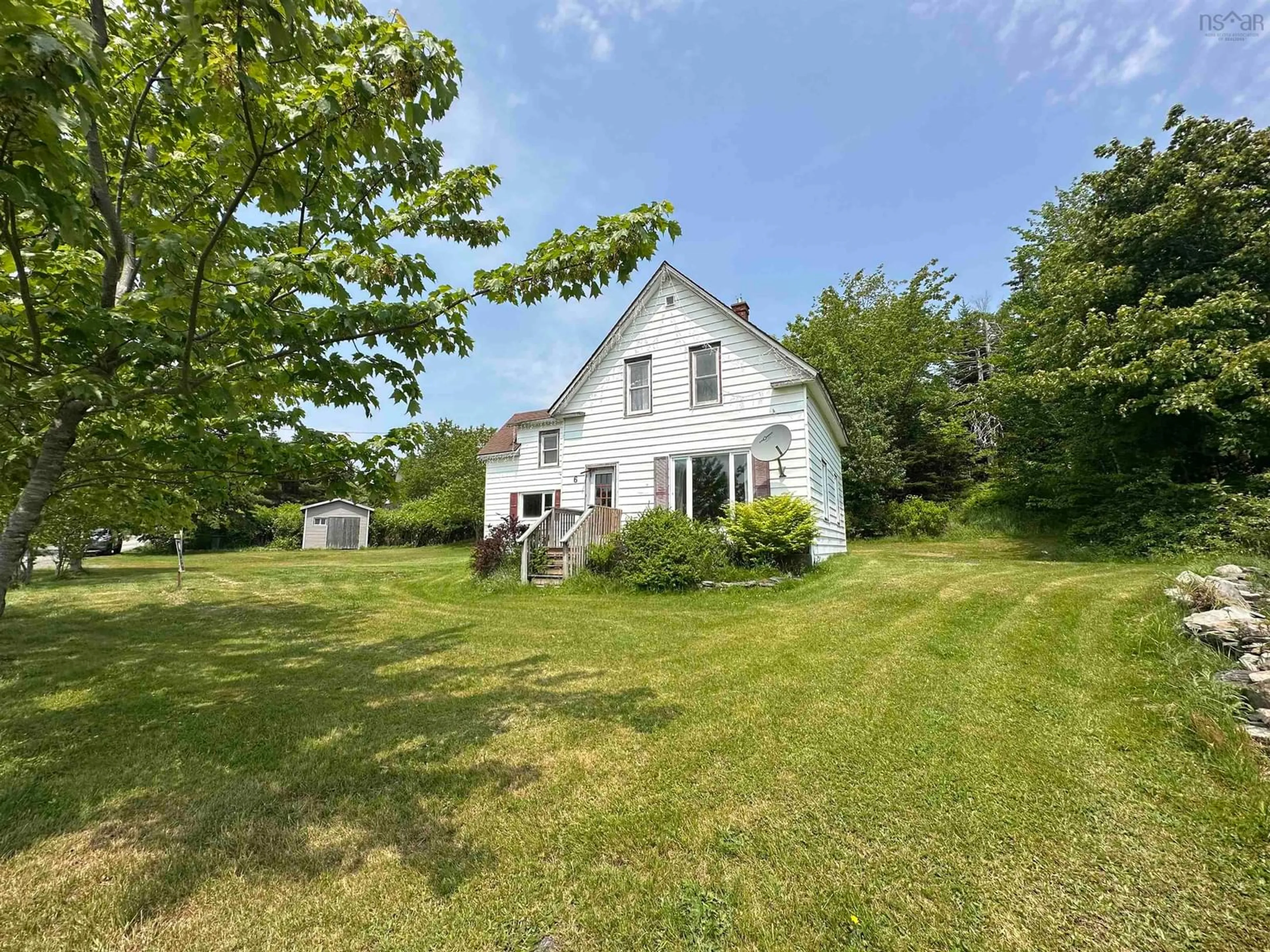 A pic from outside/outdoor area/front of a property/back of a property/a pic from drone, unknown for 6 Lake Road, Sheet Harbour Nova Scotia B0J 3B0