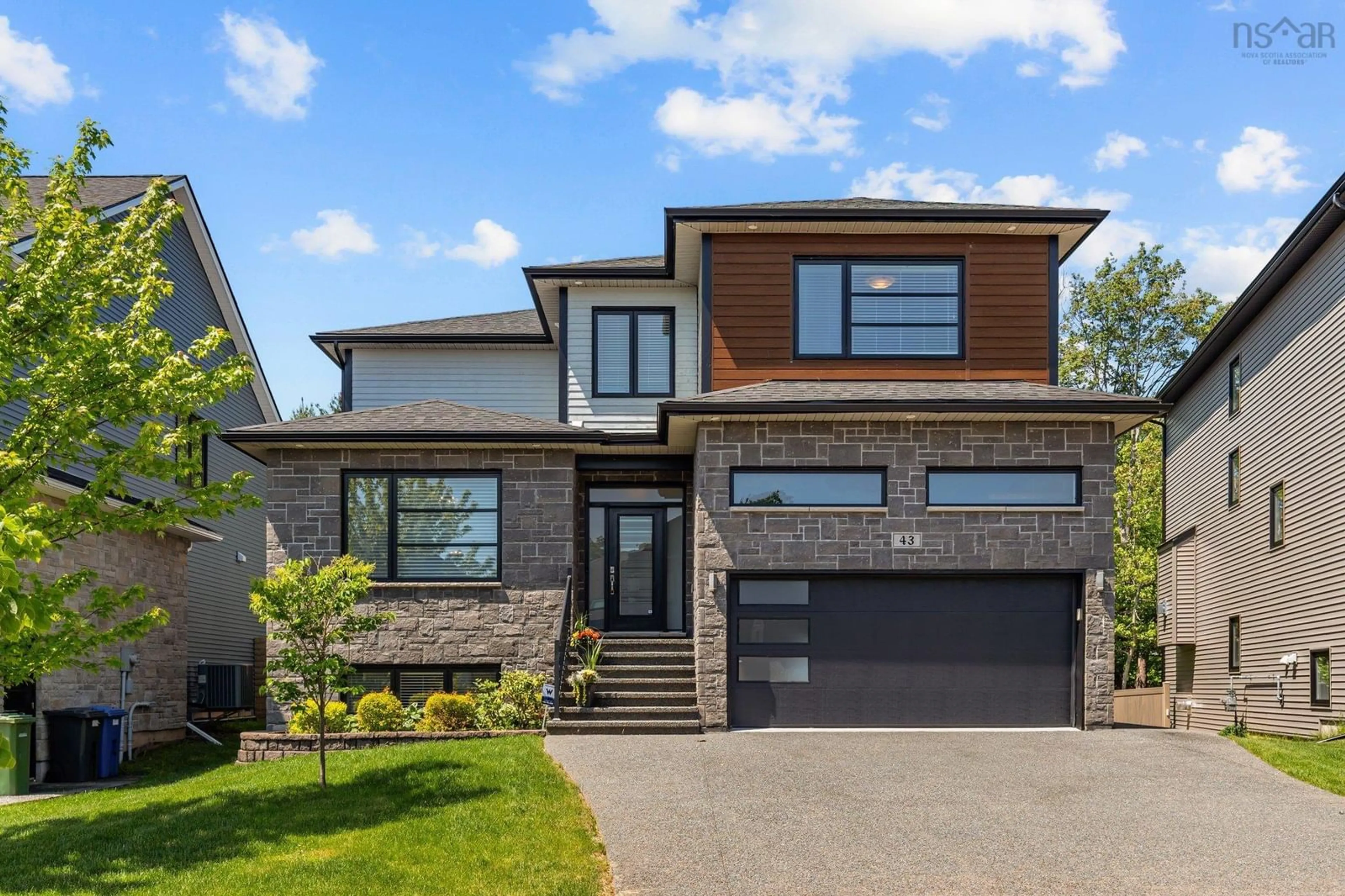 Home with brick exterior material, street for 43 Crownridge Dr, Bedford Nova Scotia B4B 0X4
