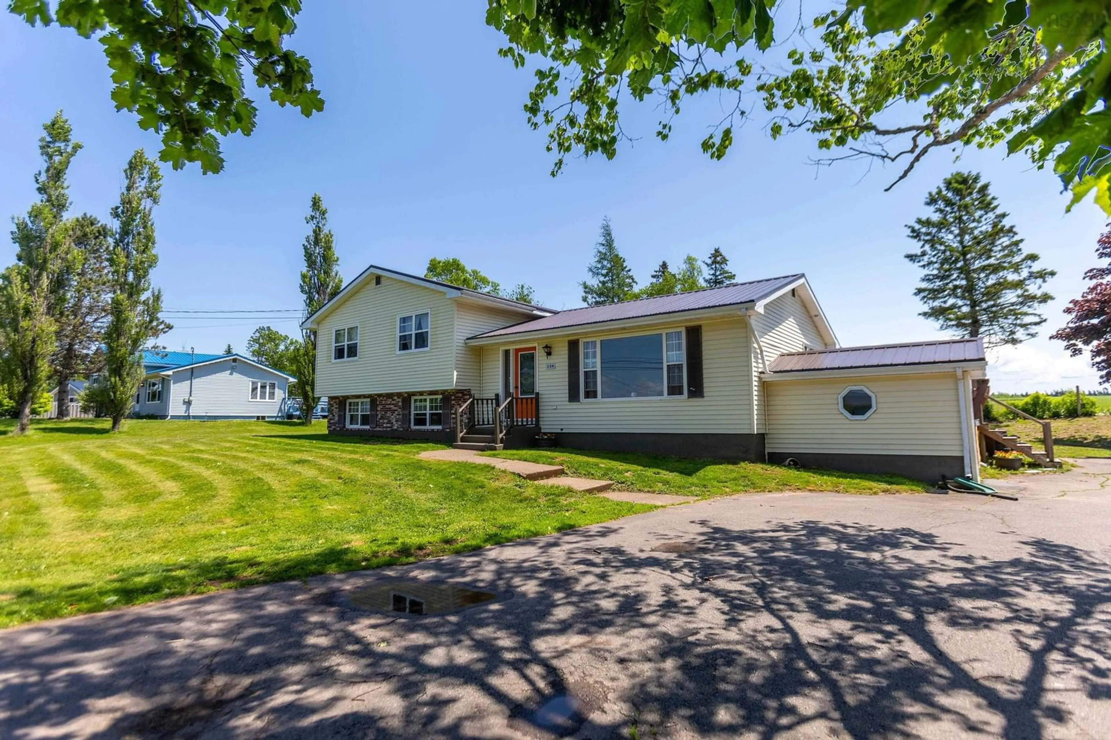 A pic from outside/outdoor area/front of a property/back of a property/a pic from drone, water/lake/river/ocean view for 116 John Black Rd, East Amherst Nova Scotia B4H 3Y3
