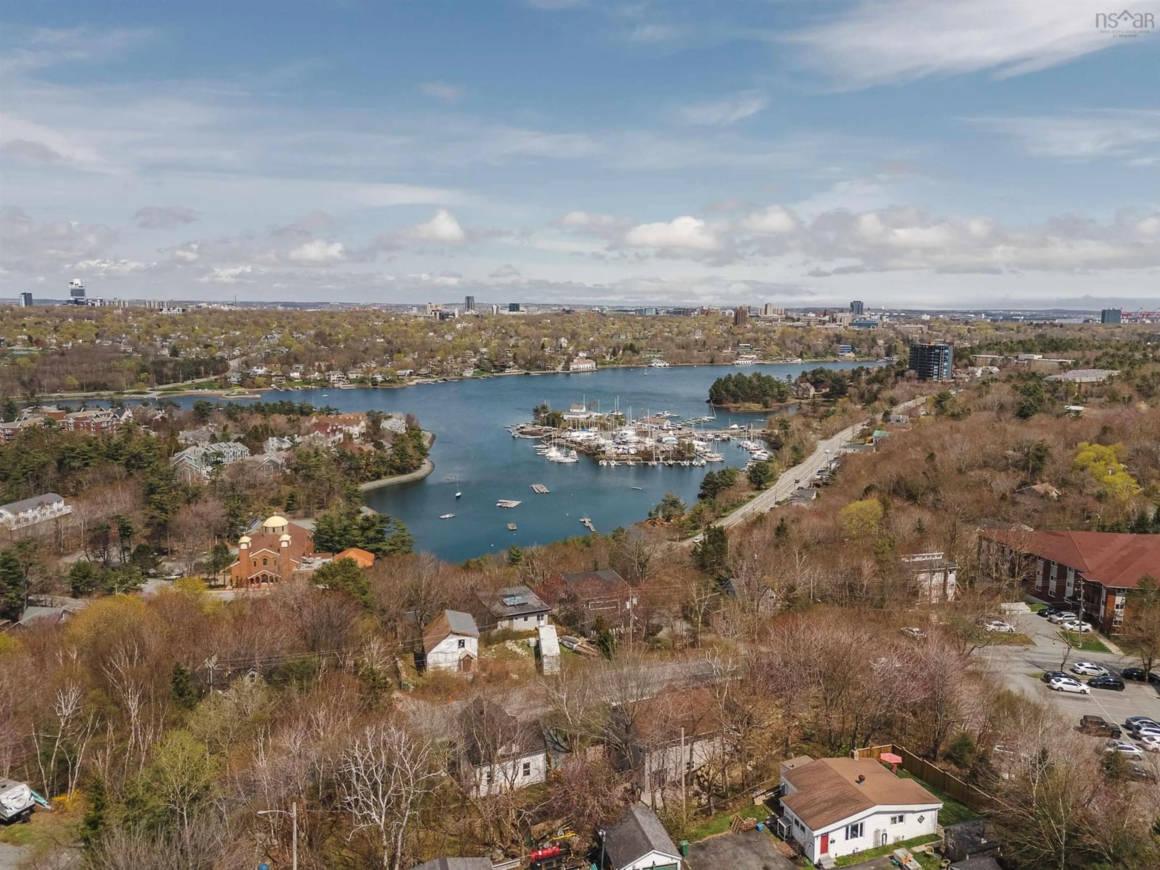 A pic from outside/outdoor area/front of a property/back of a property/a pic from drone, water/lake/river/ocean view for 10 Idlewylde Rd, Halifax Nova Scotia B3N 1B9