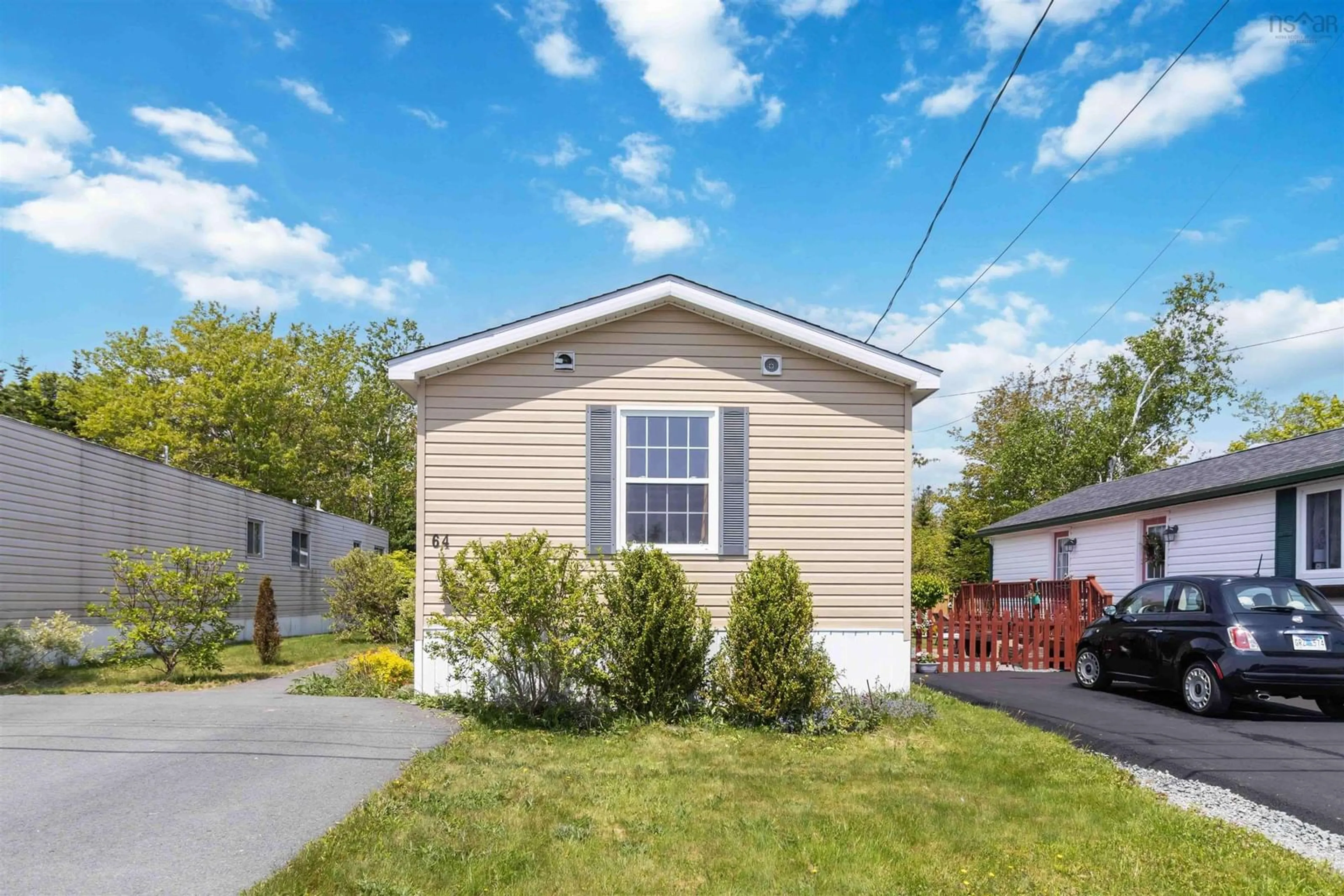 Home with vinyl exterior material, street for 64 Juniper Cres, Eastern Passage Nova Scotia B3G 1E1
