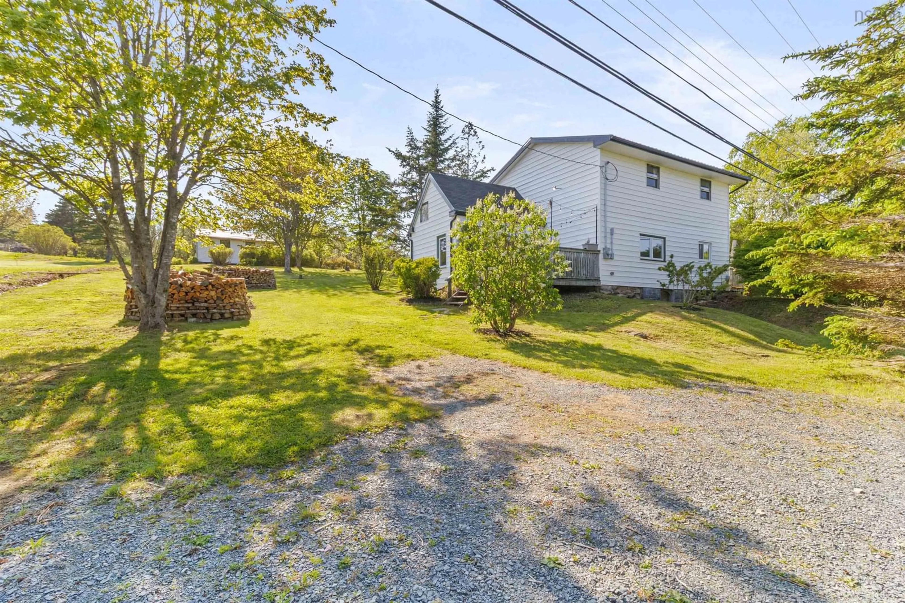 A pic from outside/outdoor area/front of a property/back of a property/a pic from drone, street for 6447 Highway 207, Grand Desert Nova Scotia B0J 2L0