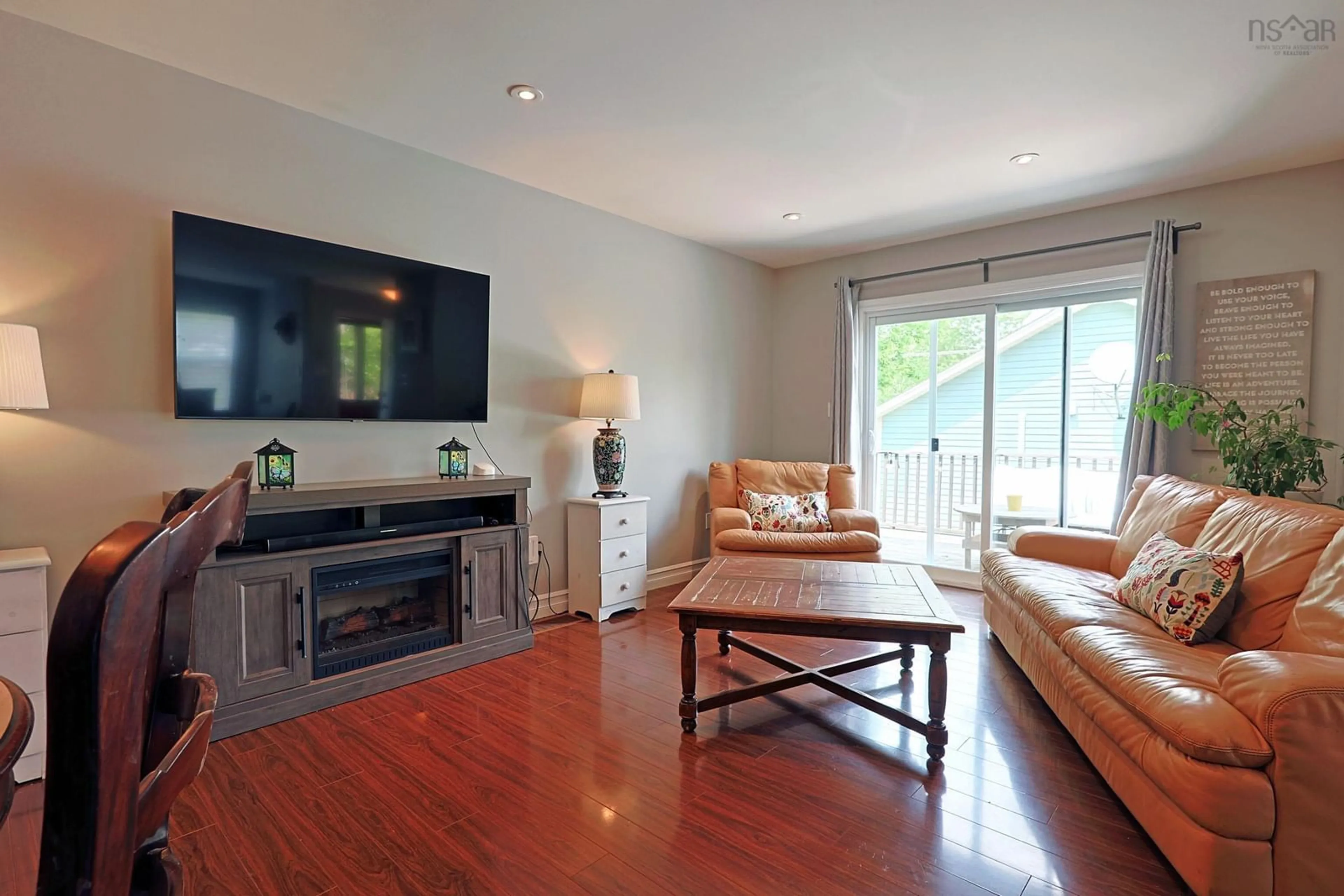 Living room with furniture, wood/laminate floor for 10 Spur St, Mahone Bay Nova Scotia B0J 2E0