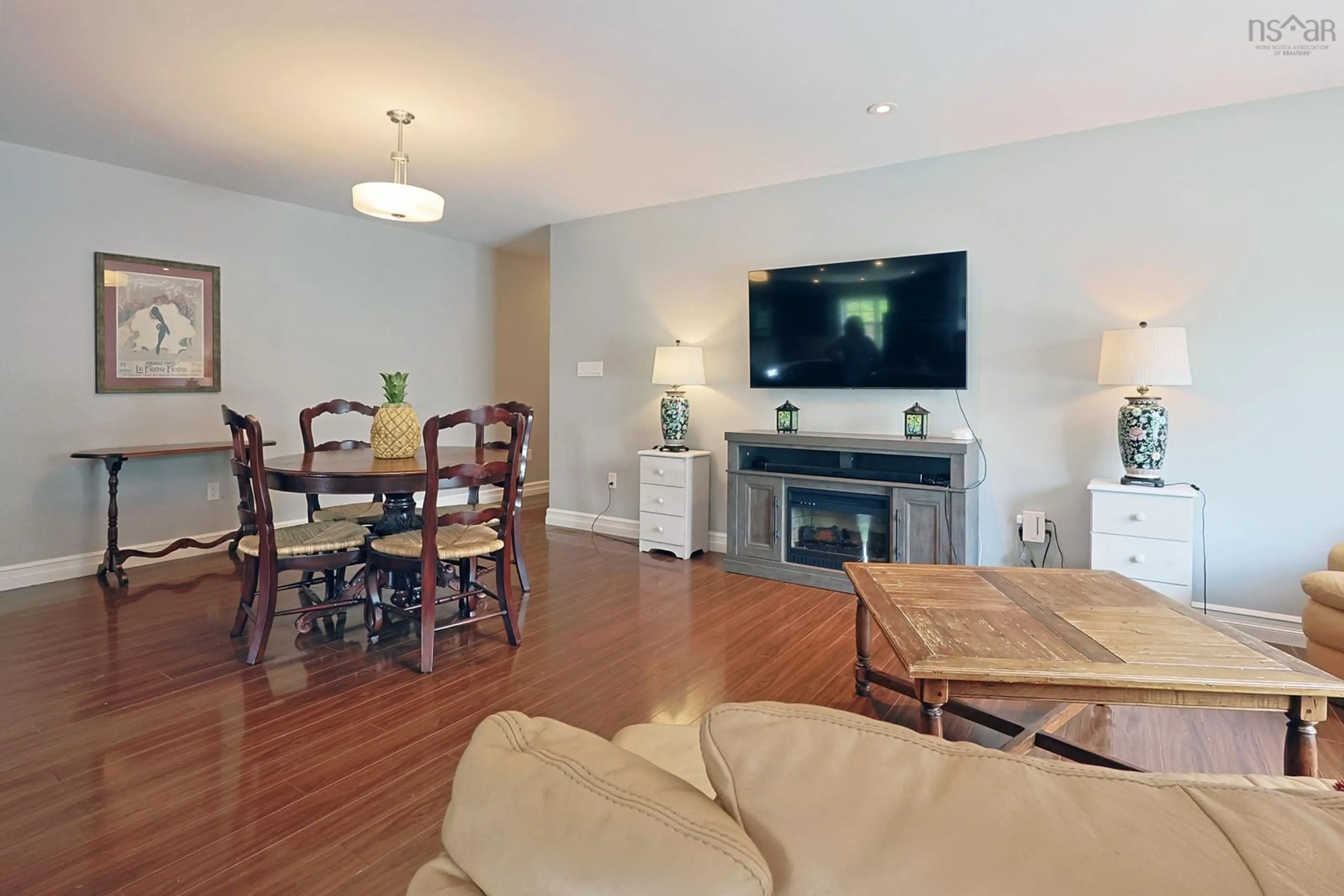 Living room with furniture, wood/laminate floor for 10 Spur St, Mahone Bay Nova Scotia B0J 2E0