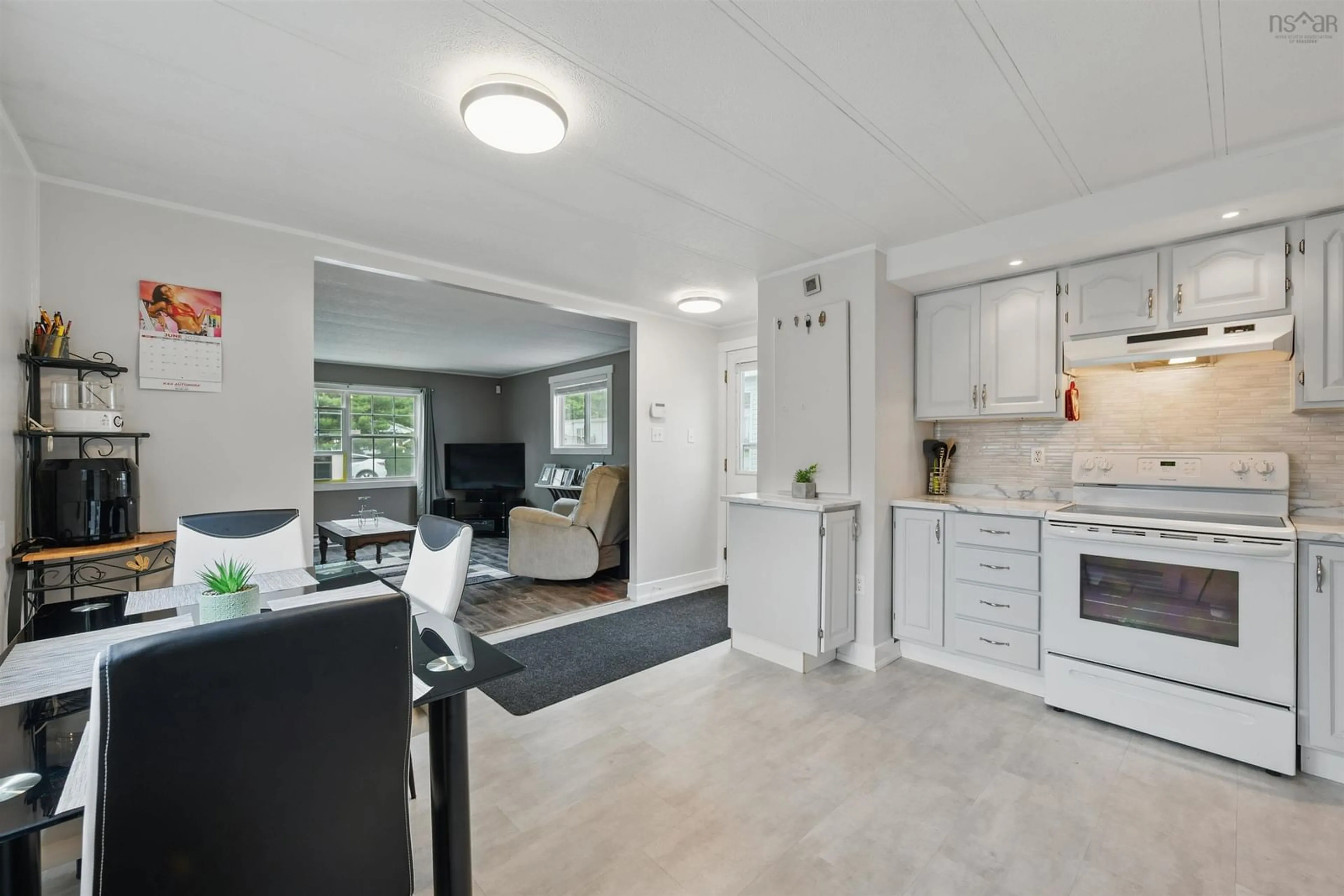 Open concept kitchen, ceramic/tile floor for 48 Champlain Ave, Middle Sackville Nova Scotia B4E 3B2